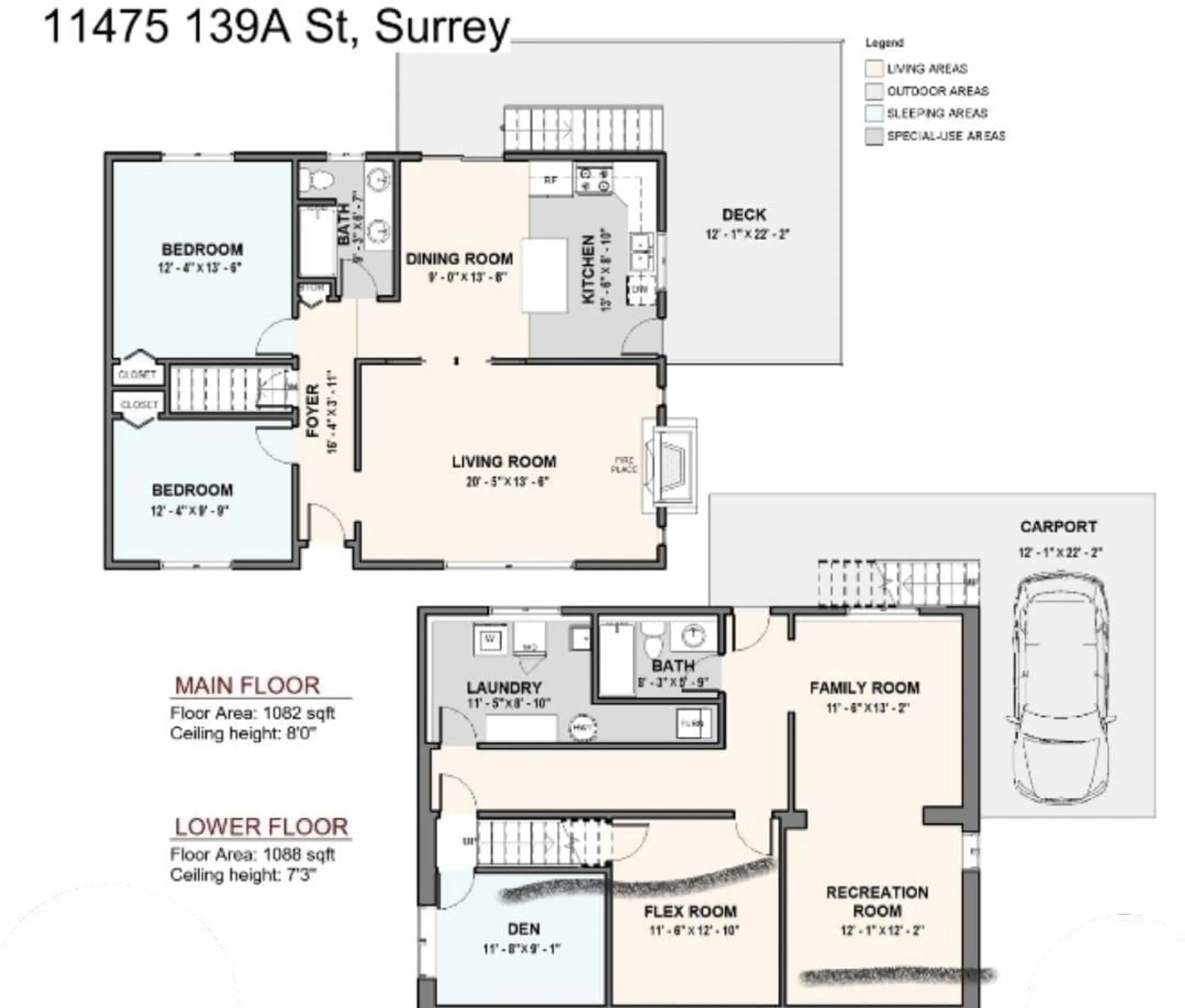 Floor plan for 11475 139A STREET, Surrey British Columbia V6X3L6