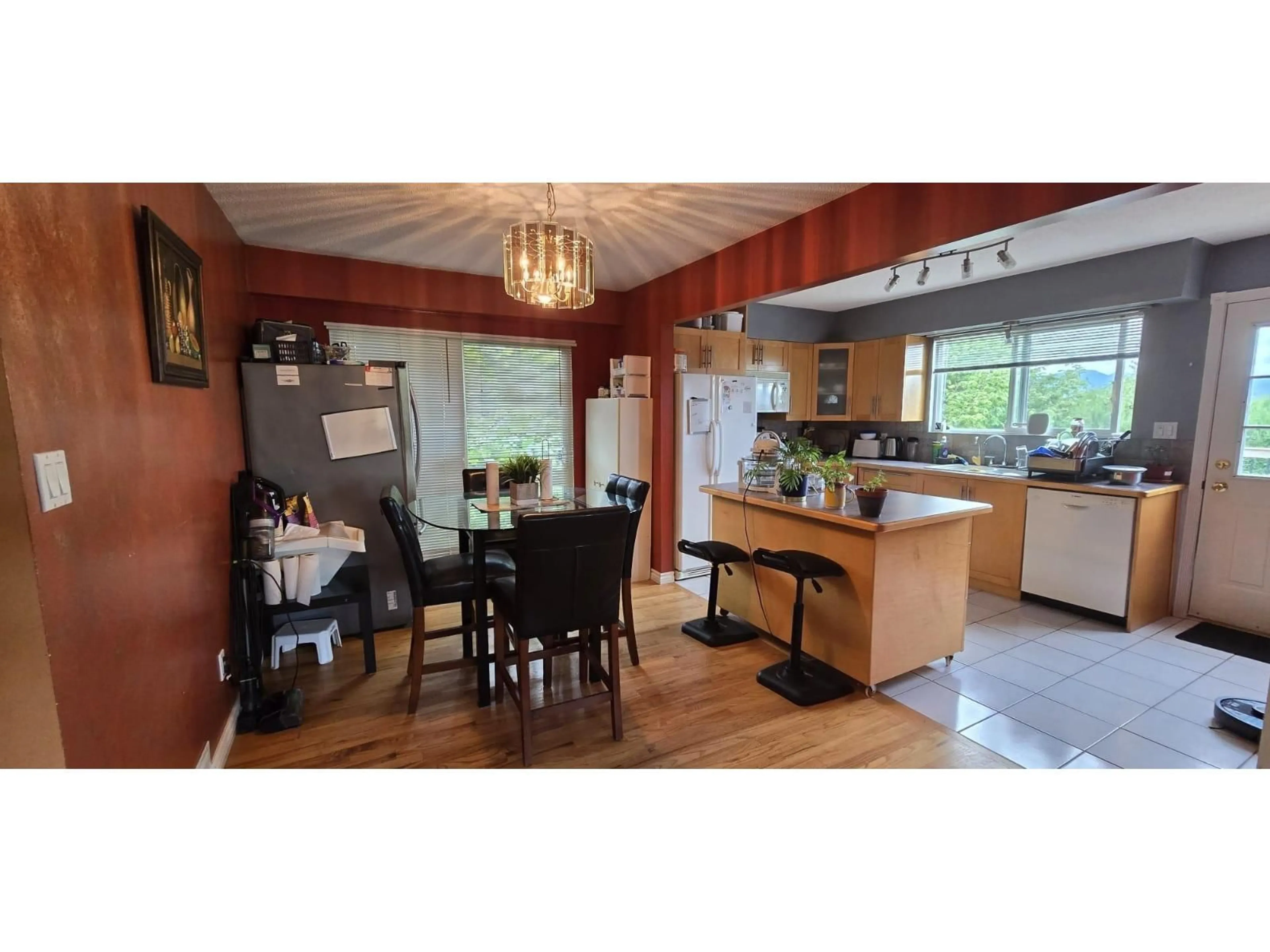 Open concept kitchen, wood/laminate floor for 11475 139A STREET, Surrey British Columbia V6X3L6