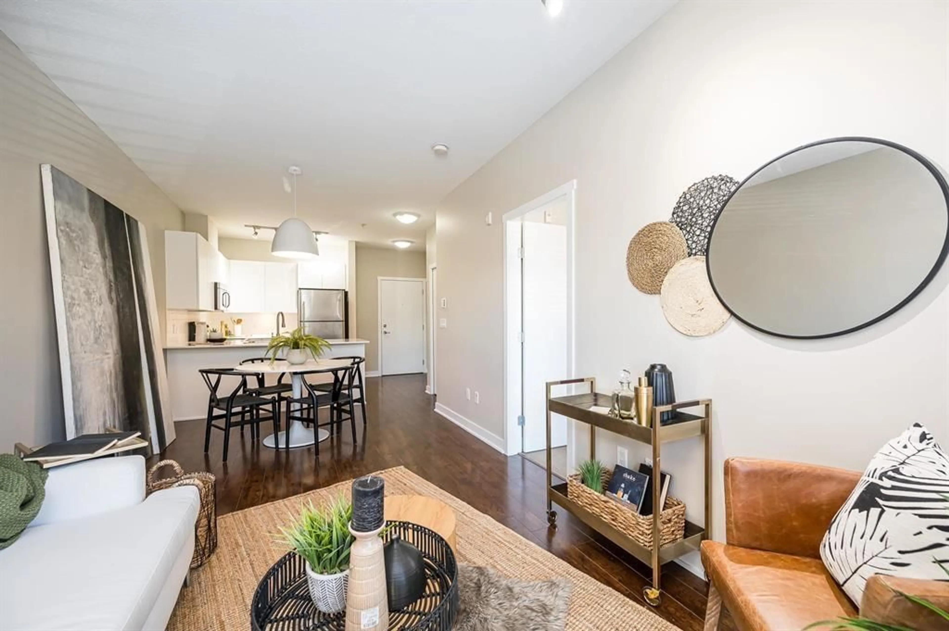 Open concept kitchen, wood/laminate floor for 202 - 20460 DOUGLAS CRESCENT, Langley British Columbia V3A0C6