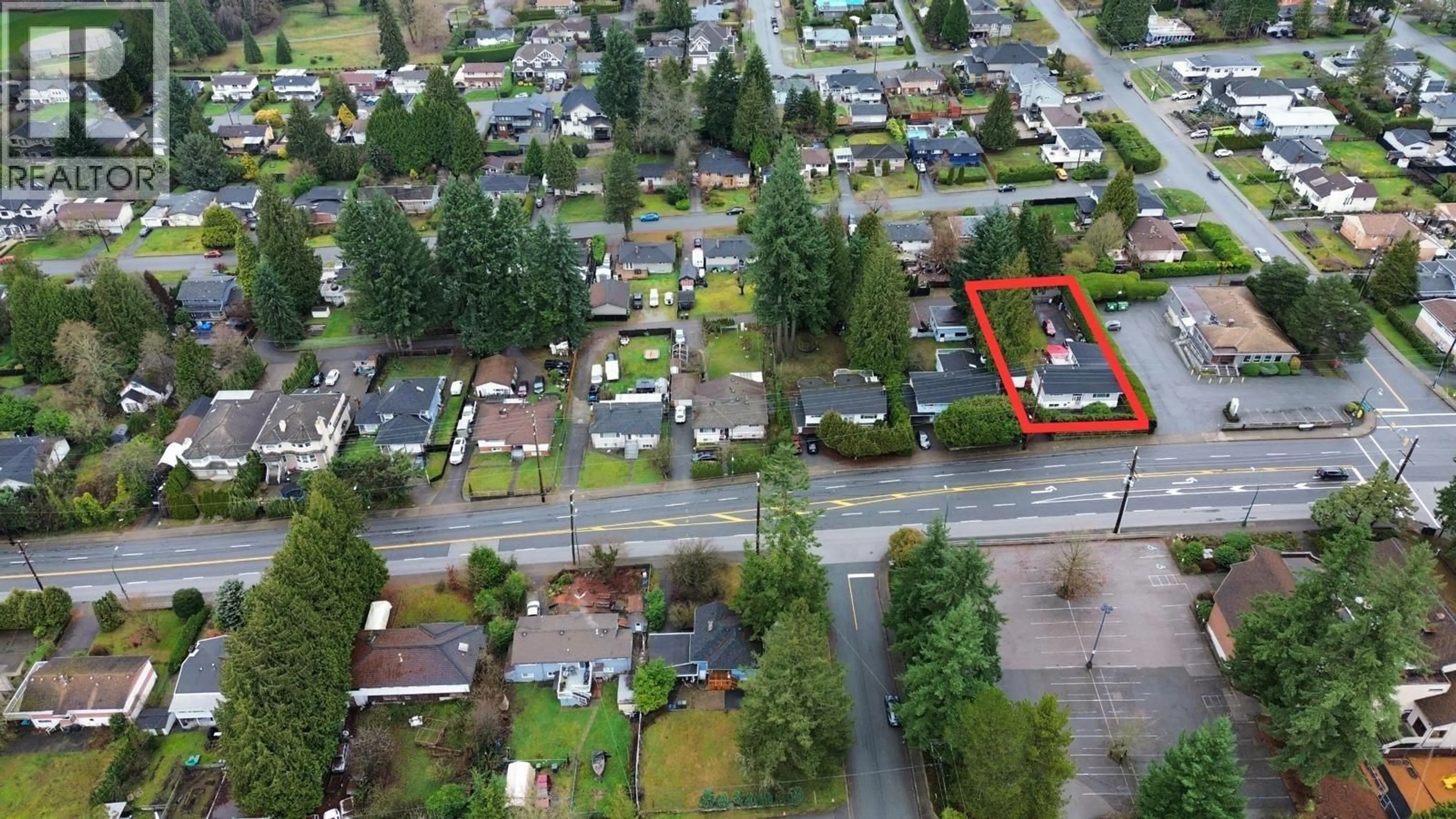 A pic from outside/outdoor area/front of a property/back of a property/a pic from drone, street for 947 COMO LAKE AVENUE, Coquitlam British Columbia V3J3N2