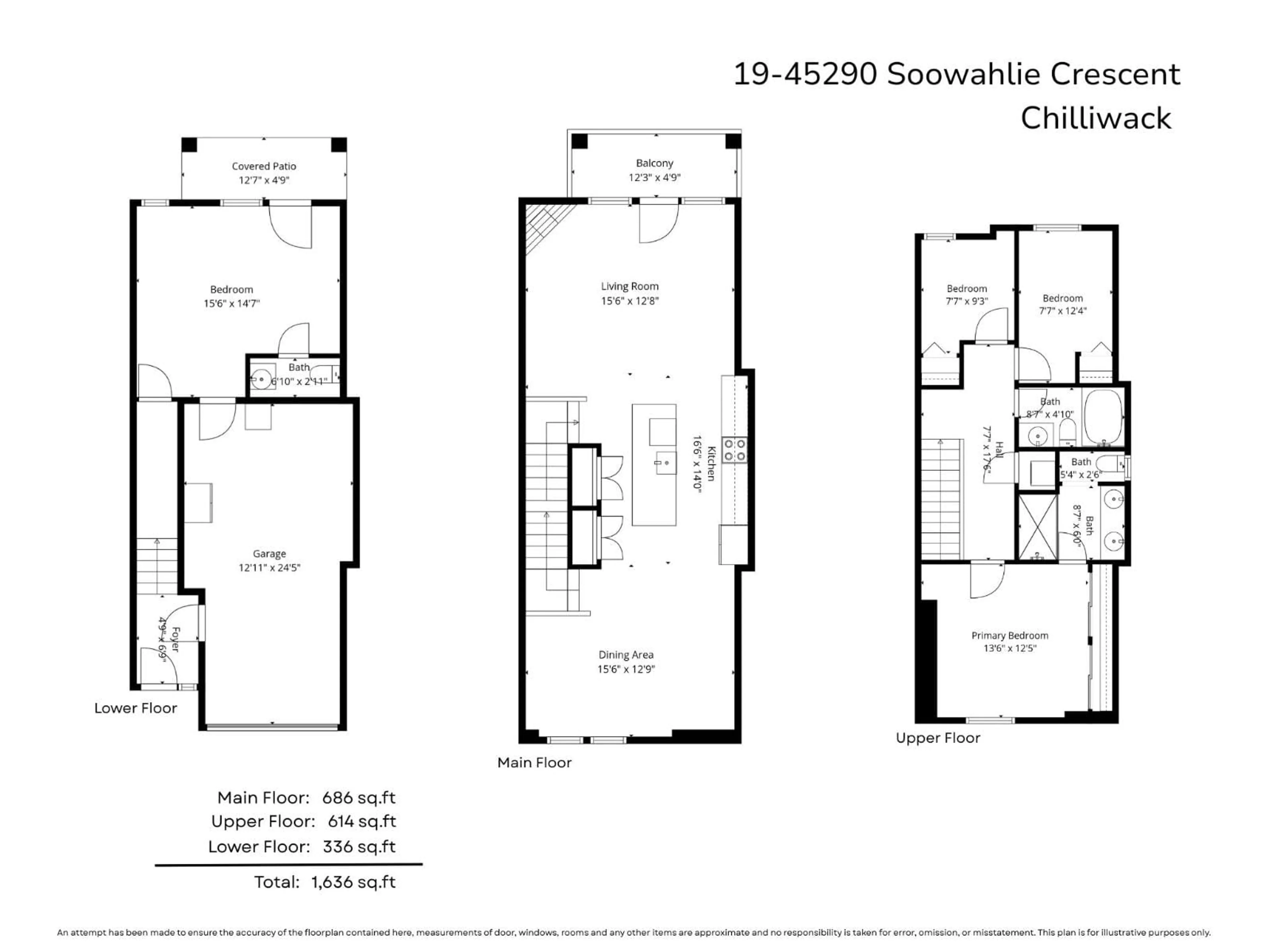 Floor plan for 19 - 45290 SOOWAHLIE CRESCENT, Chilliwack British Columbia V2R0S6