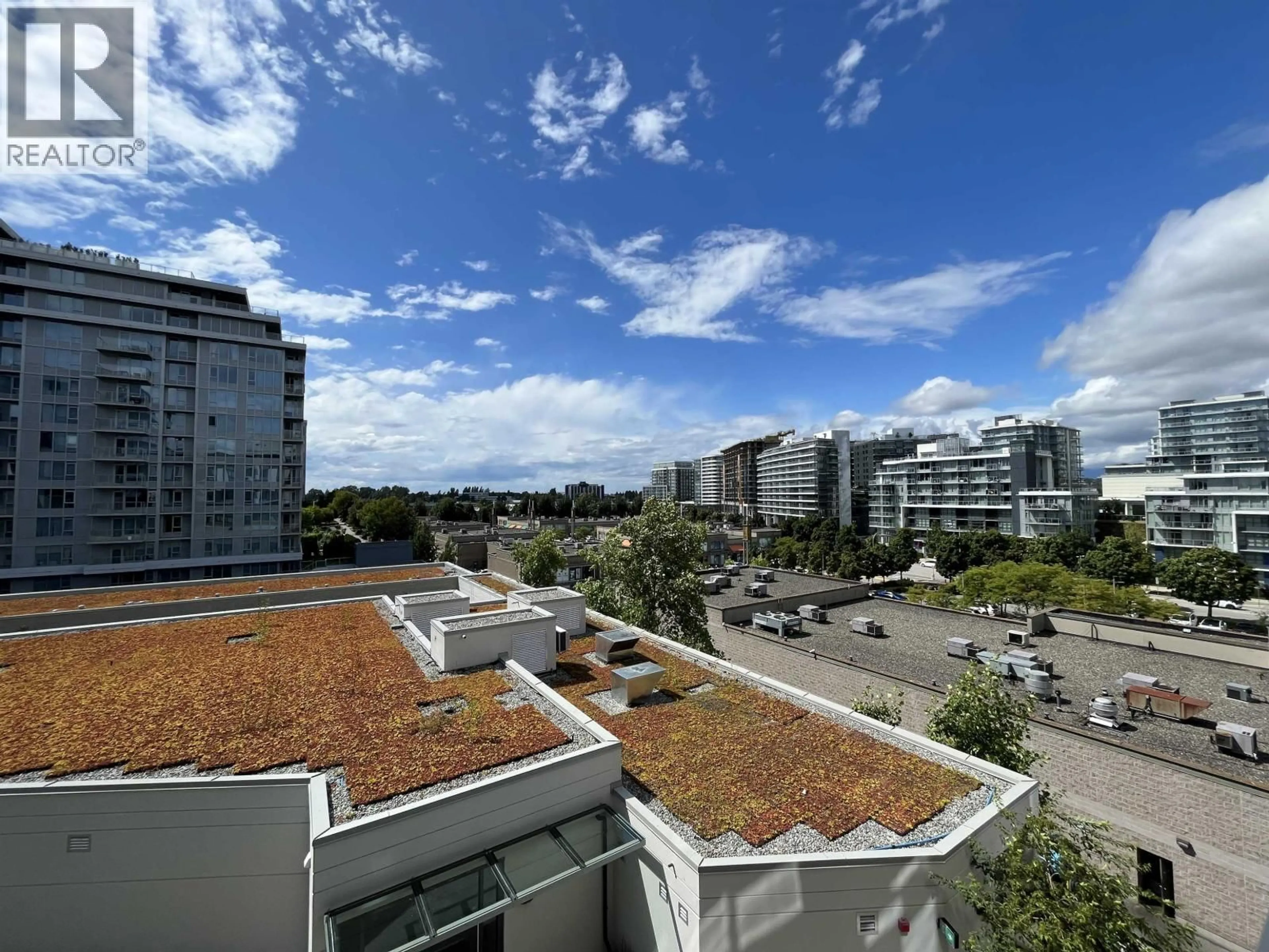 A pic from outside/outdoor area/front of a property/back of a property/a pic from drone, city buildings view from balcony for 606 - 3699 SEXSMITH DRIVE, Richmond British Columbia V6X0W4