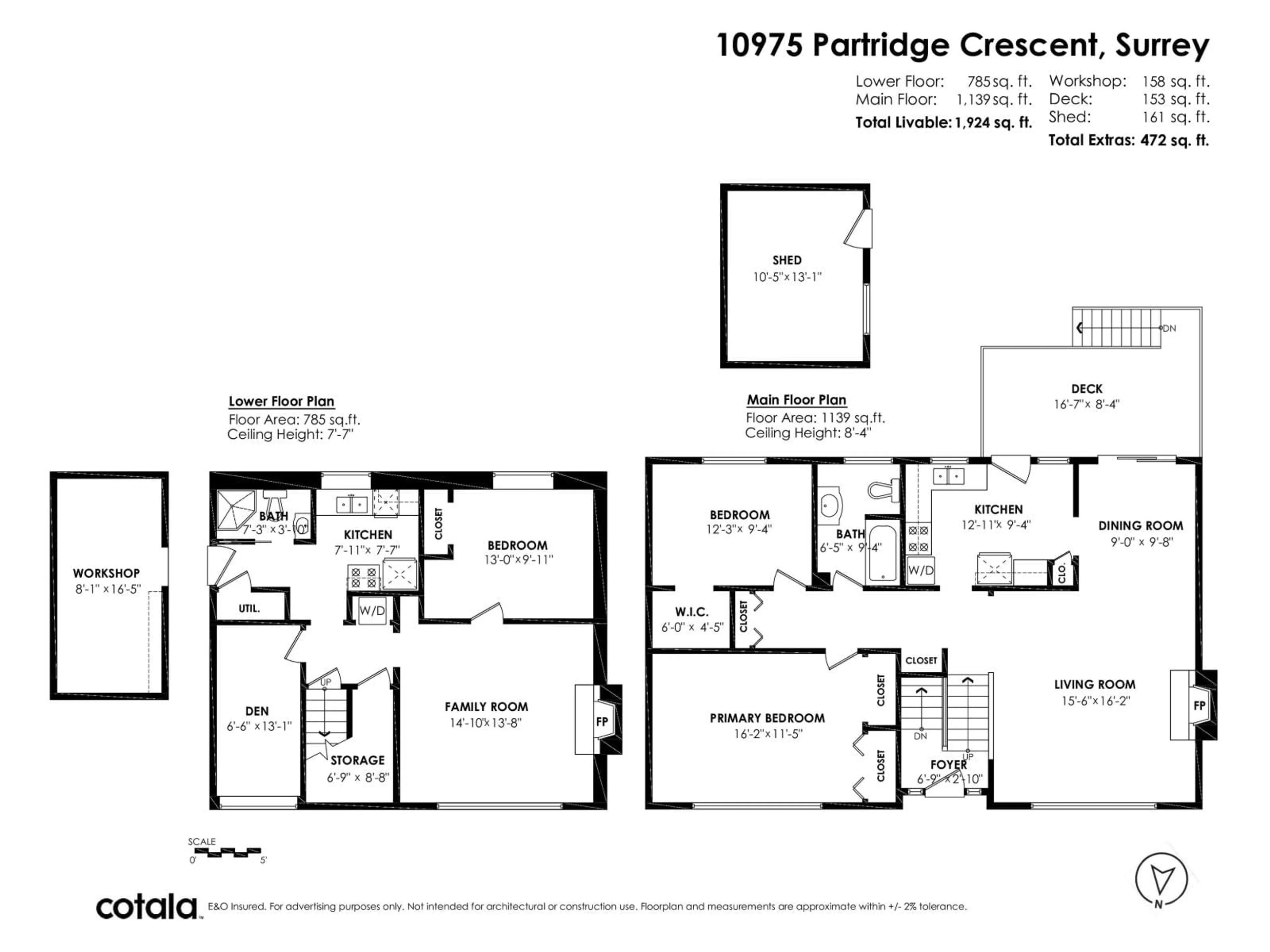 Floor plan for 10975 PARTRIDGE CRESCENT, Surrey British Columbia V3R5A9