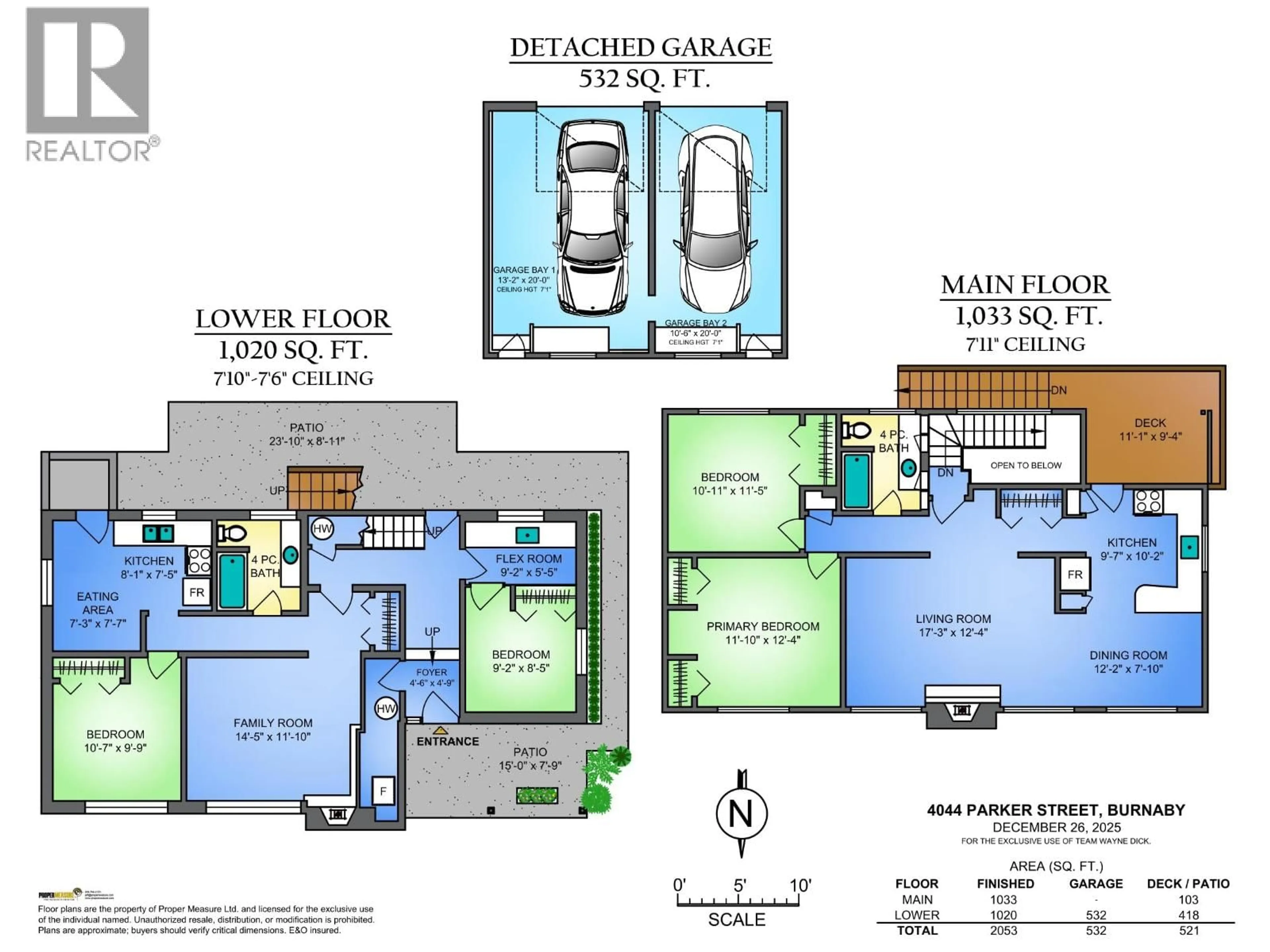 Floor plan for 4044 PARKER STREET, Burnaby British Columbia V5C3B9