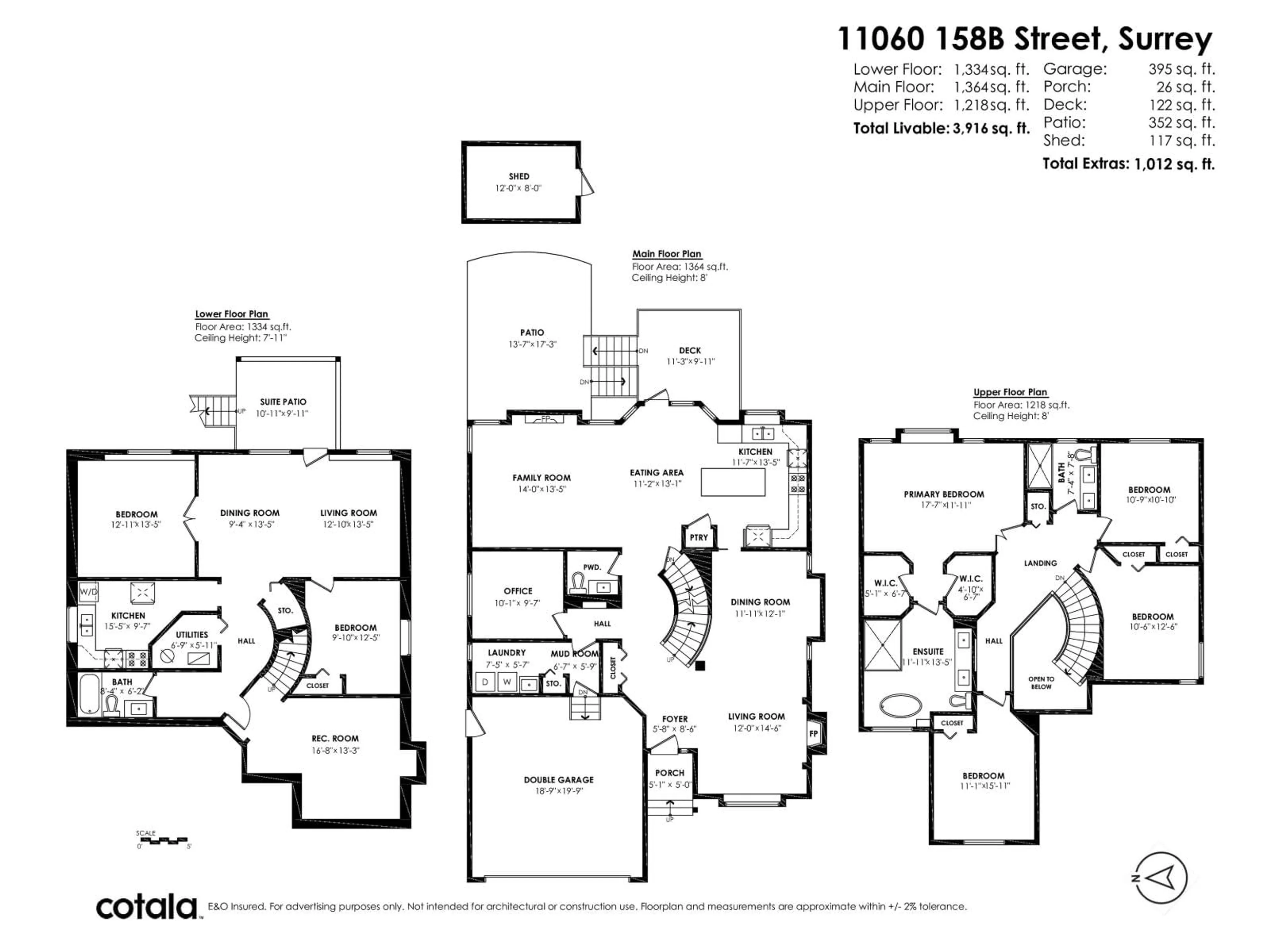 Floor plan for 11060 158B STREET, Surrey British Columbia V4N5E9