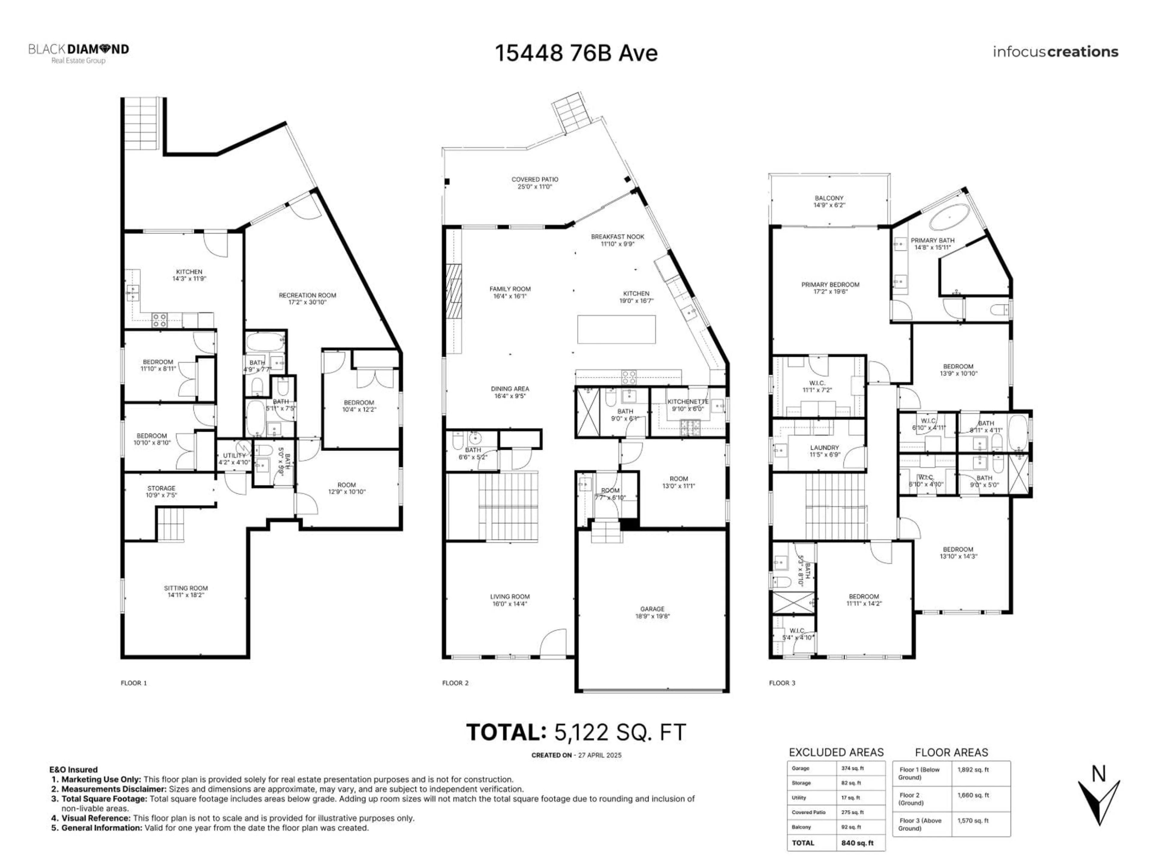 Floor plan for 15448 76B AVENUE, Surrey British Columbia V3S3P3