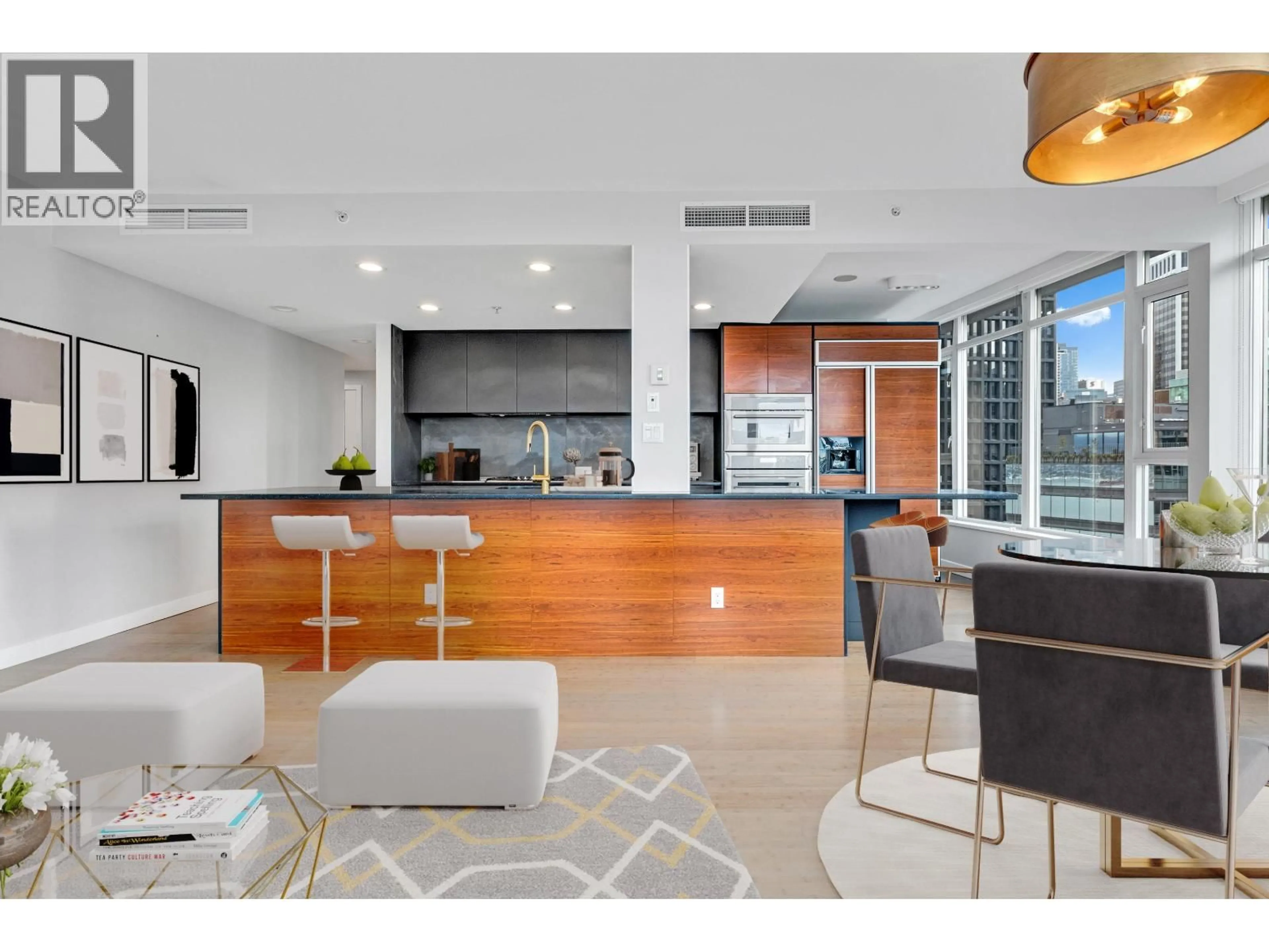 Open concept kitchen, ceramic/tile floor for 1804 - 1233 CORDOVA STREET, Vancouver British Columbia V6C3R1