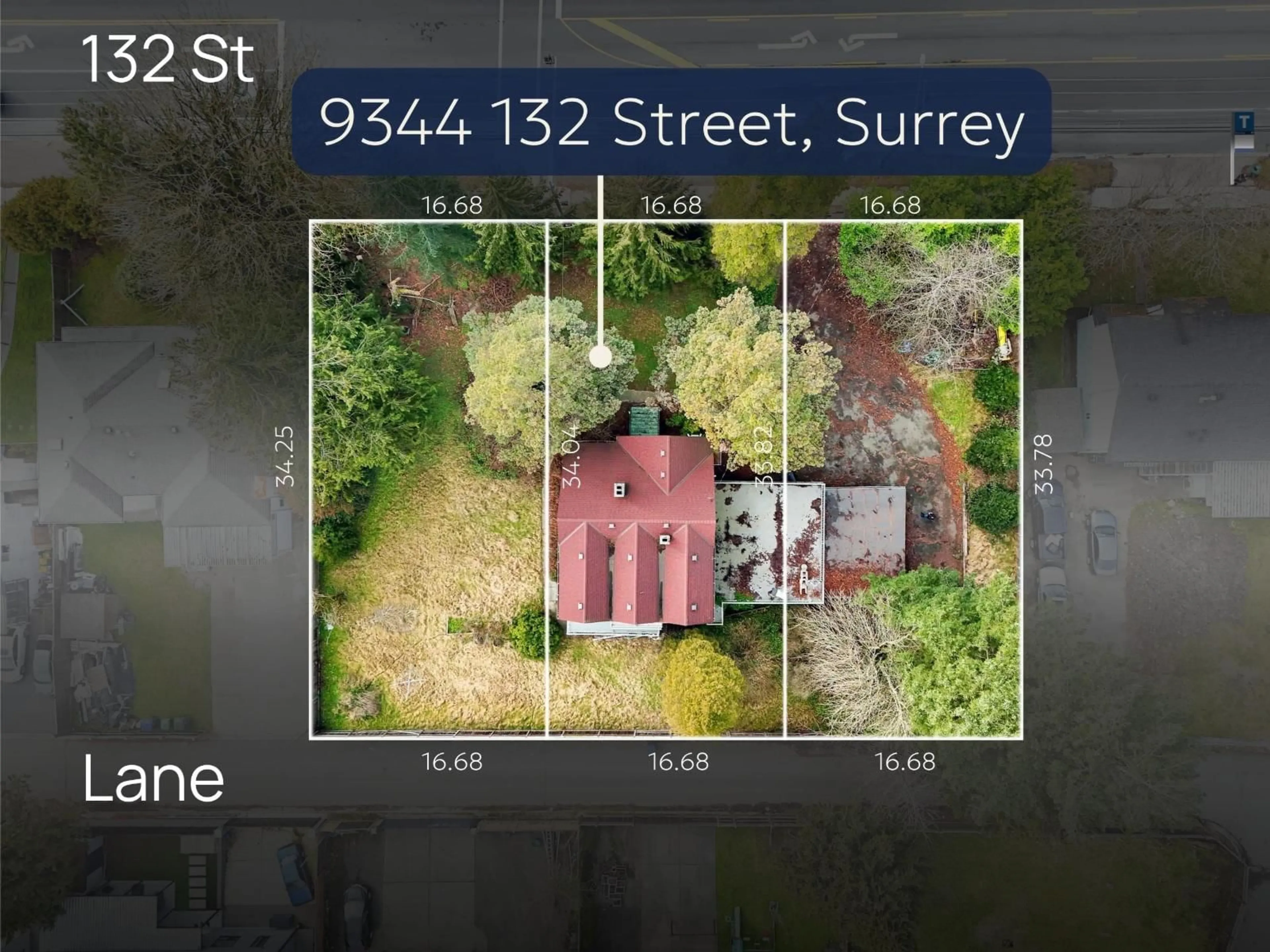 A pic from outside/outdoor area/front of a property/back of a property/a pic from drone, street for 9344 132 AVENUE, Surrey British Columbia V3V5R1