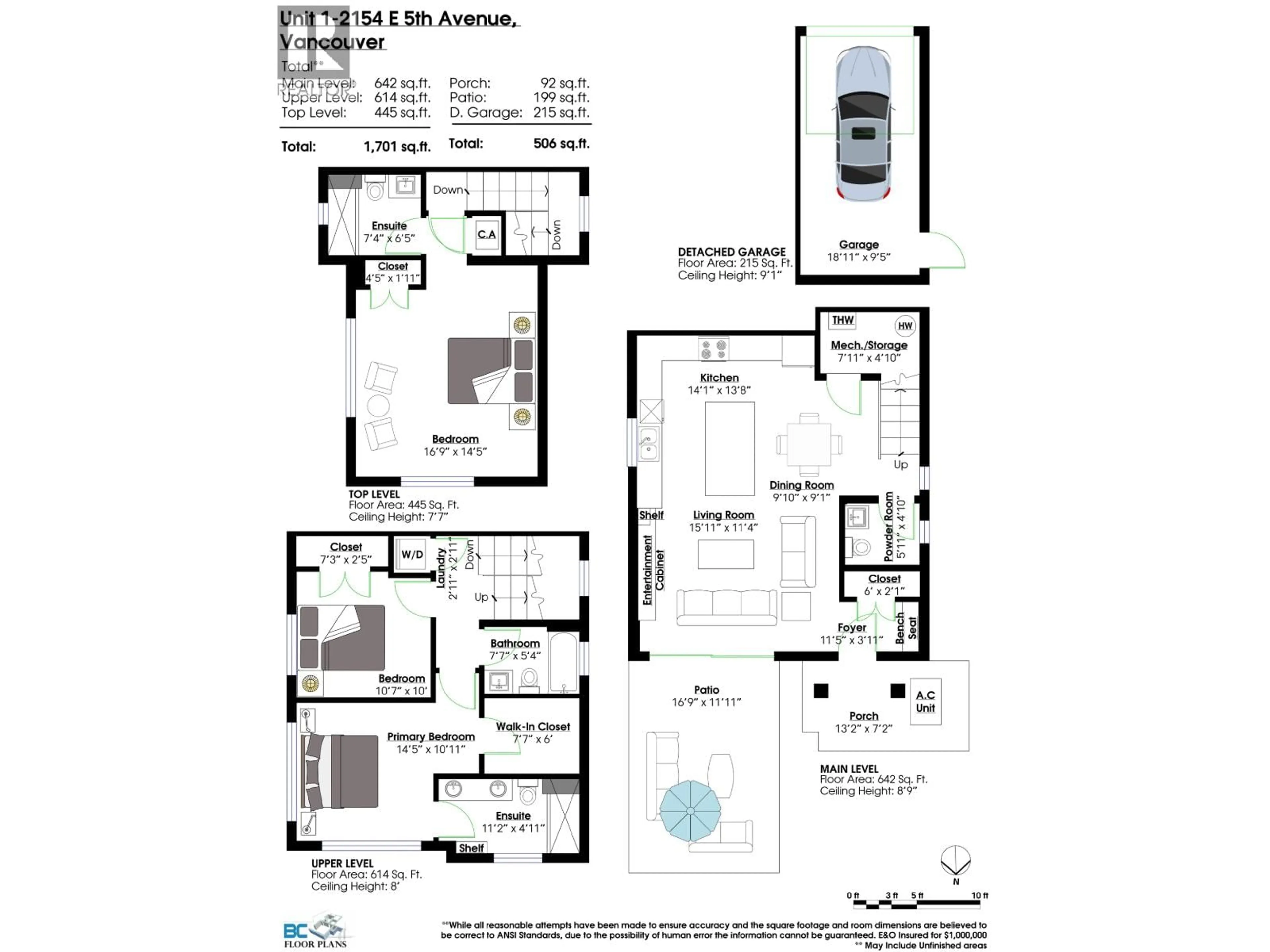 Floor plan for 1 - 2154 6TH AVENUE, Vancouver British Columbia V5N1R1