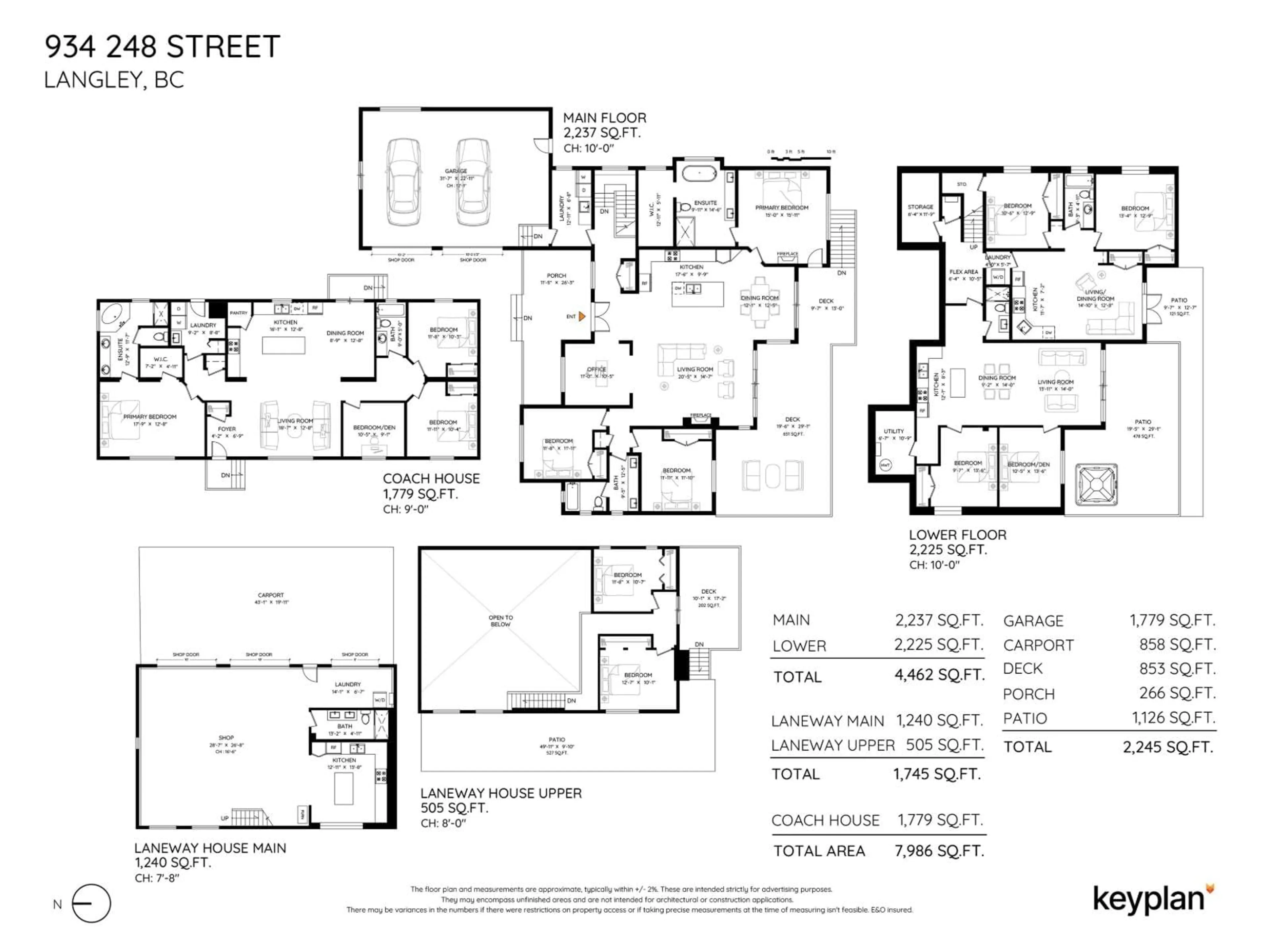Floor plan for 934 248 STREET, Langley British Columbia V4W2G1