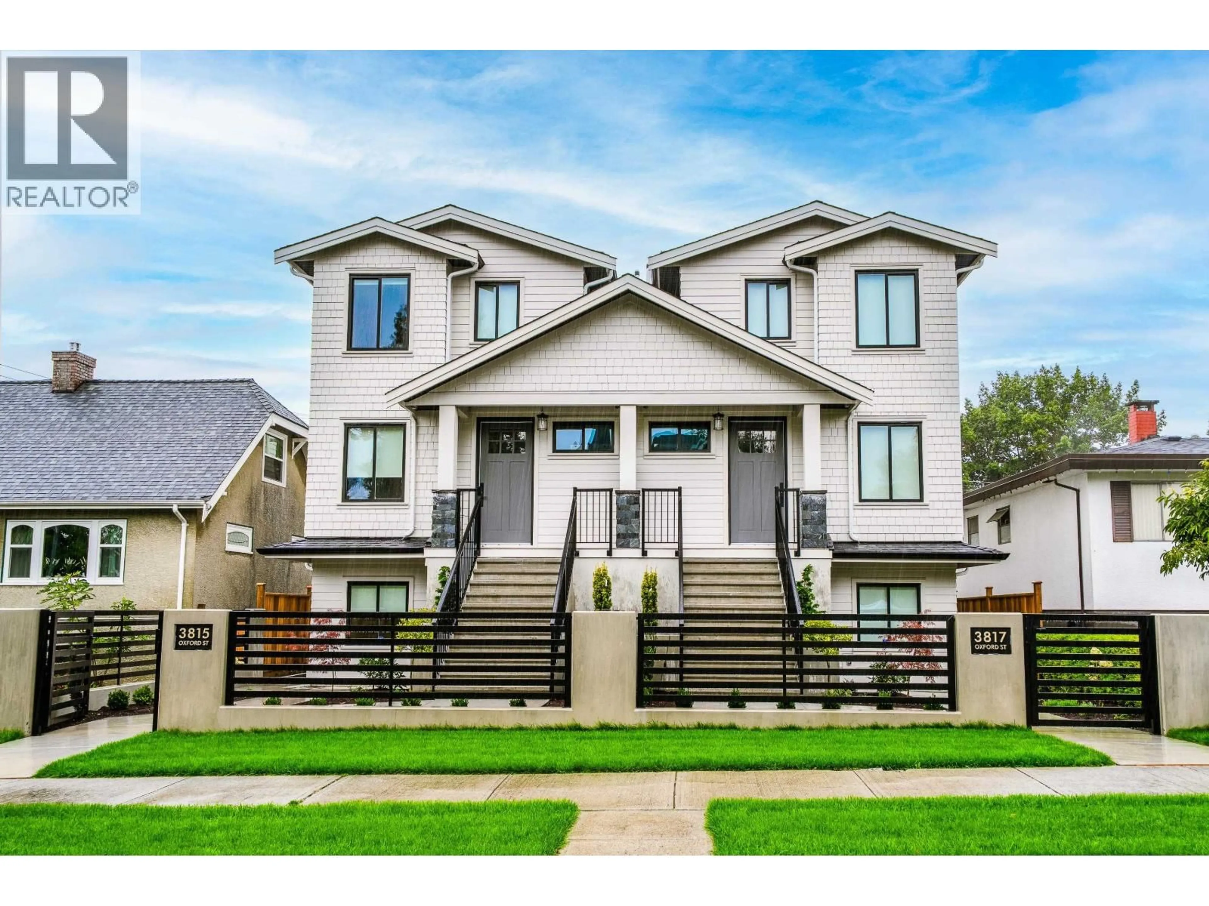 Home with vinyl exterior material, street for 3817 OXFORD STREET, Burnaby British Columbia V5C1C2