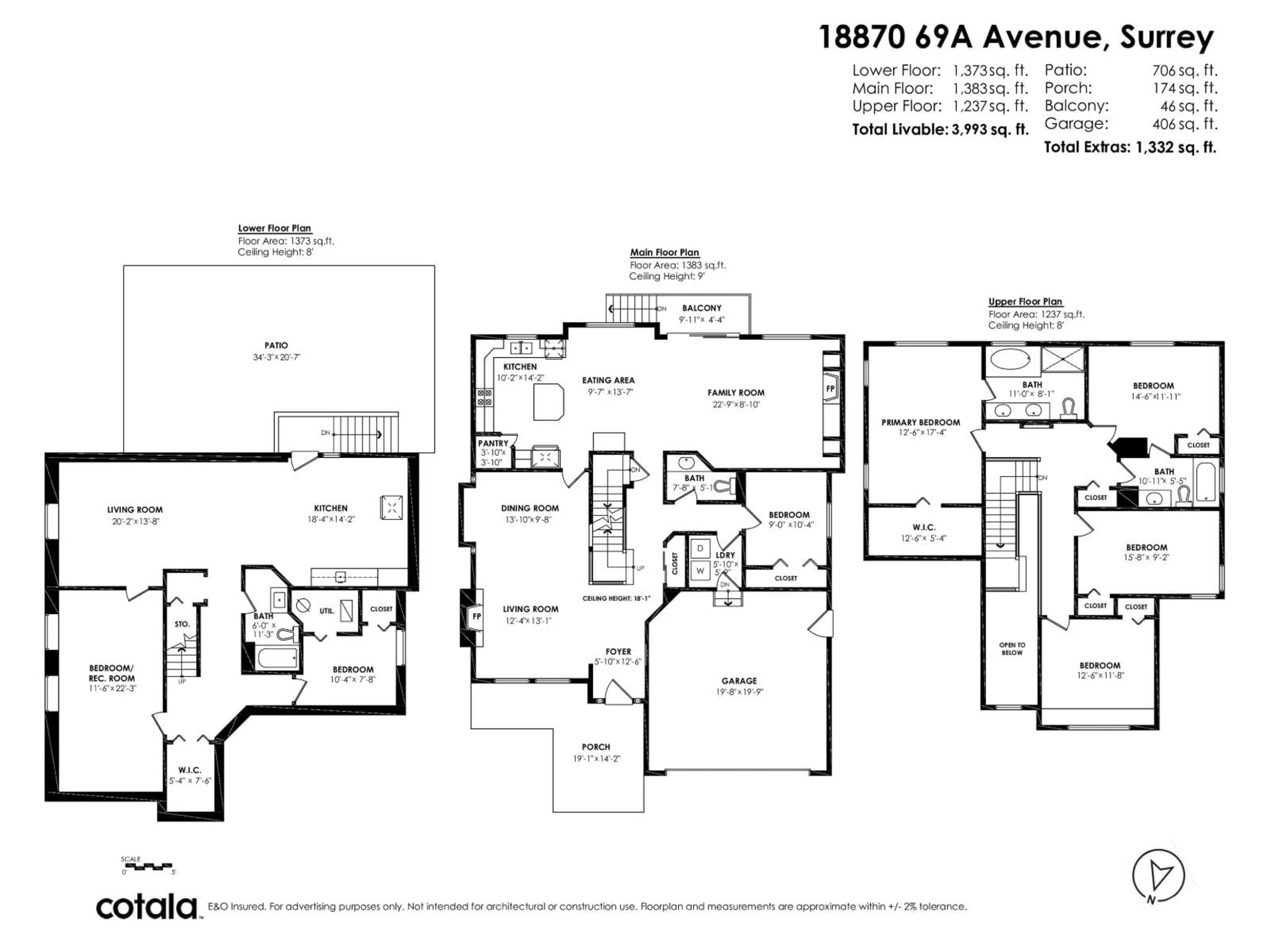 Floor plan for 18870 69A AVENUE, Surrey British Columbia V4N5K2