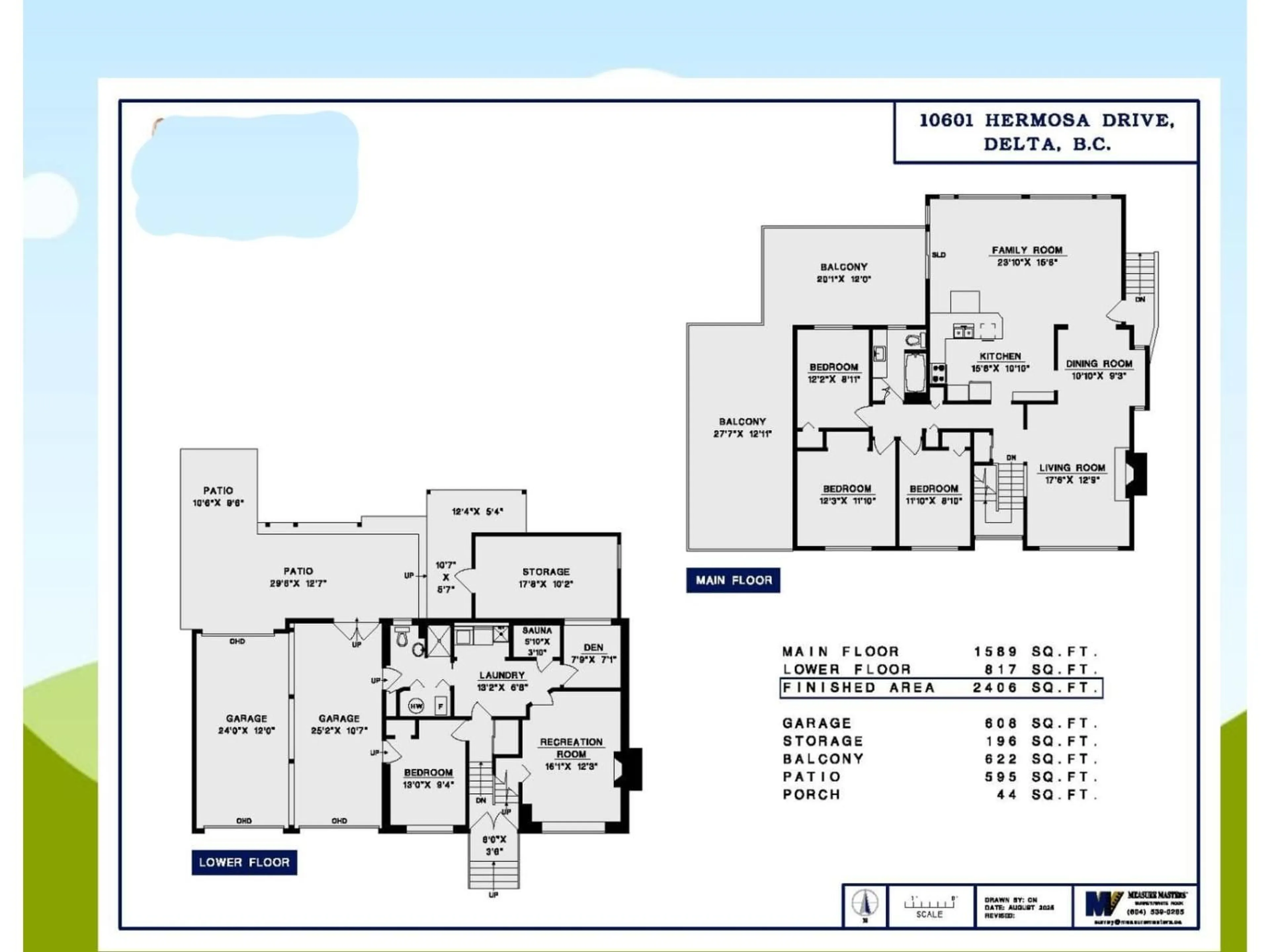 Floor plan for 10601 HERMOSA DRIVE, Delta British Columbia V4C6S8