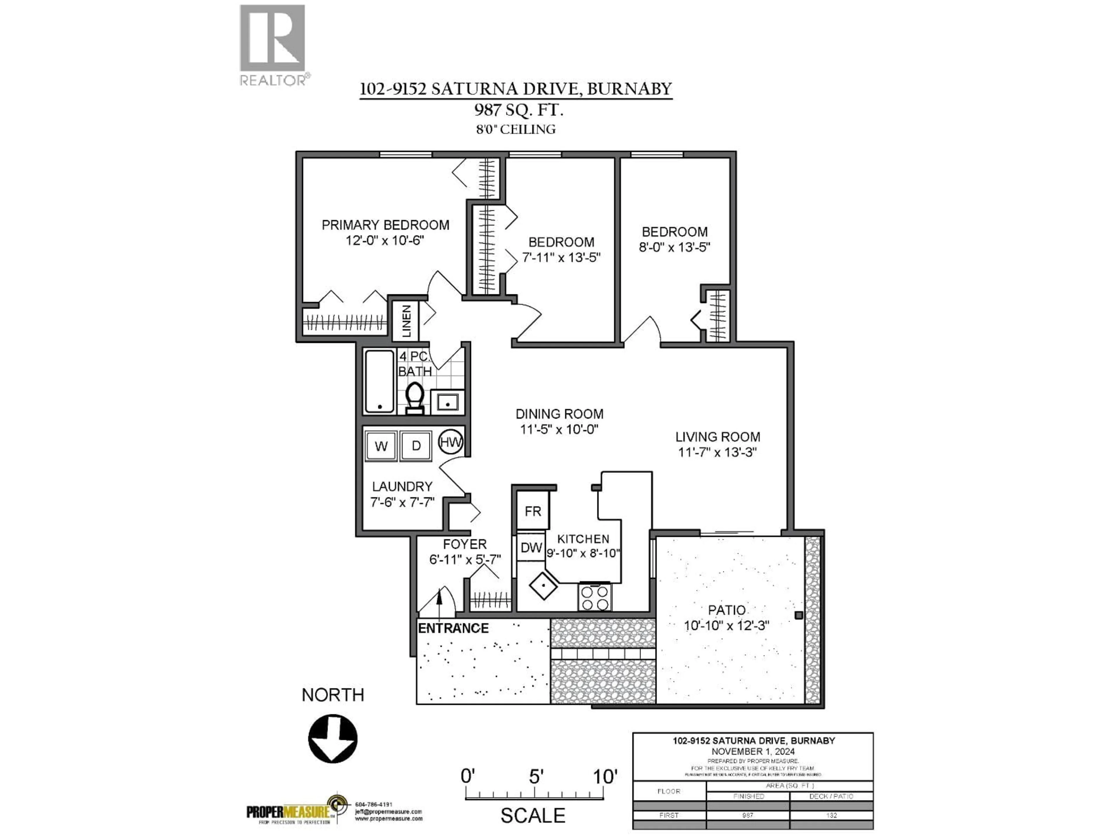 Floor plan for 102 - 9152 SATURNA DRIVE, Burnaby British Columbia V3J7K2