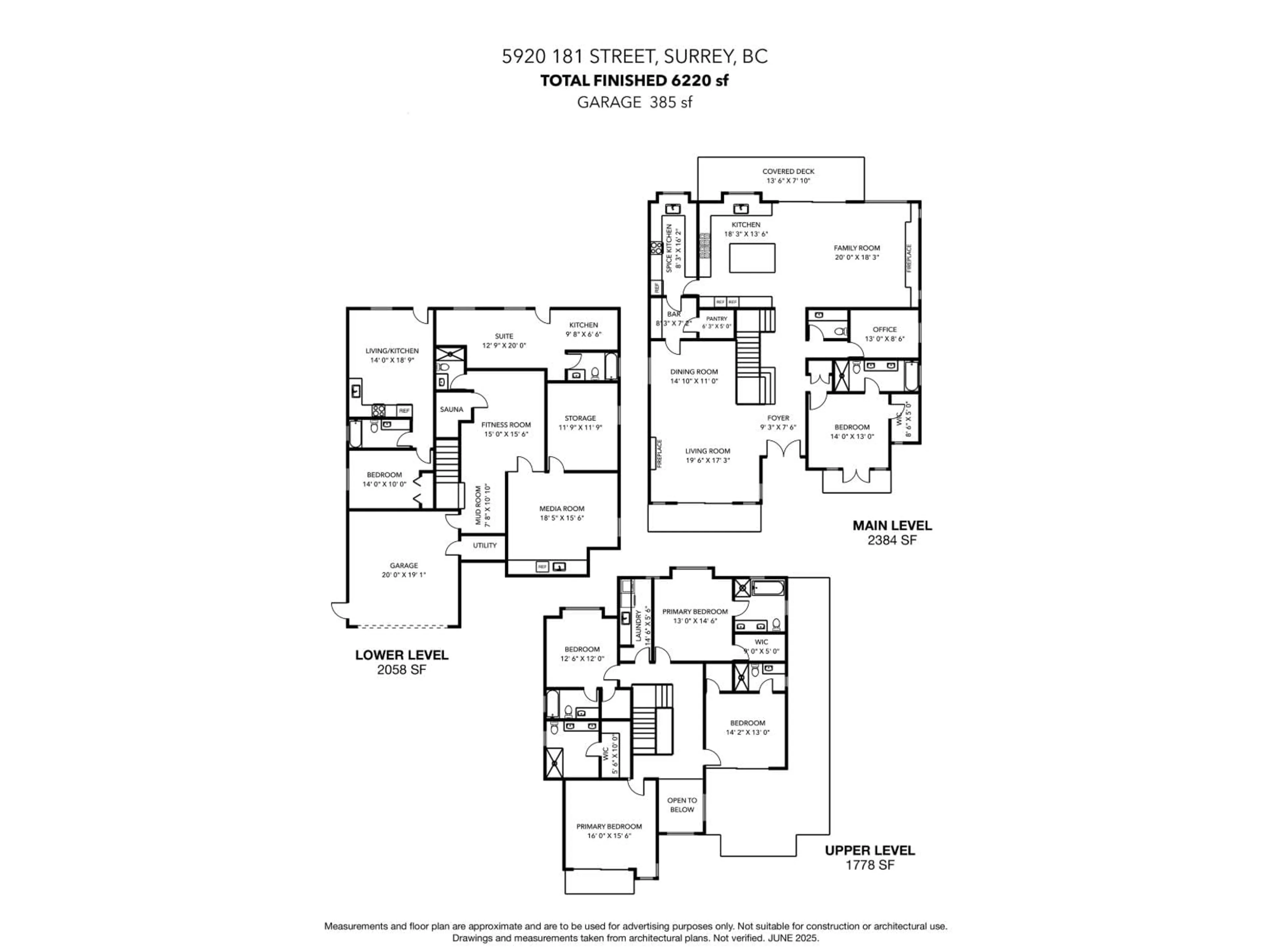 Floor plan for 5920 181 STREET, Surrey British Columbia V3S4T1