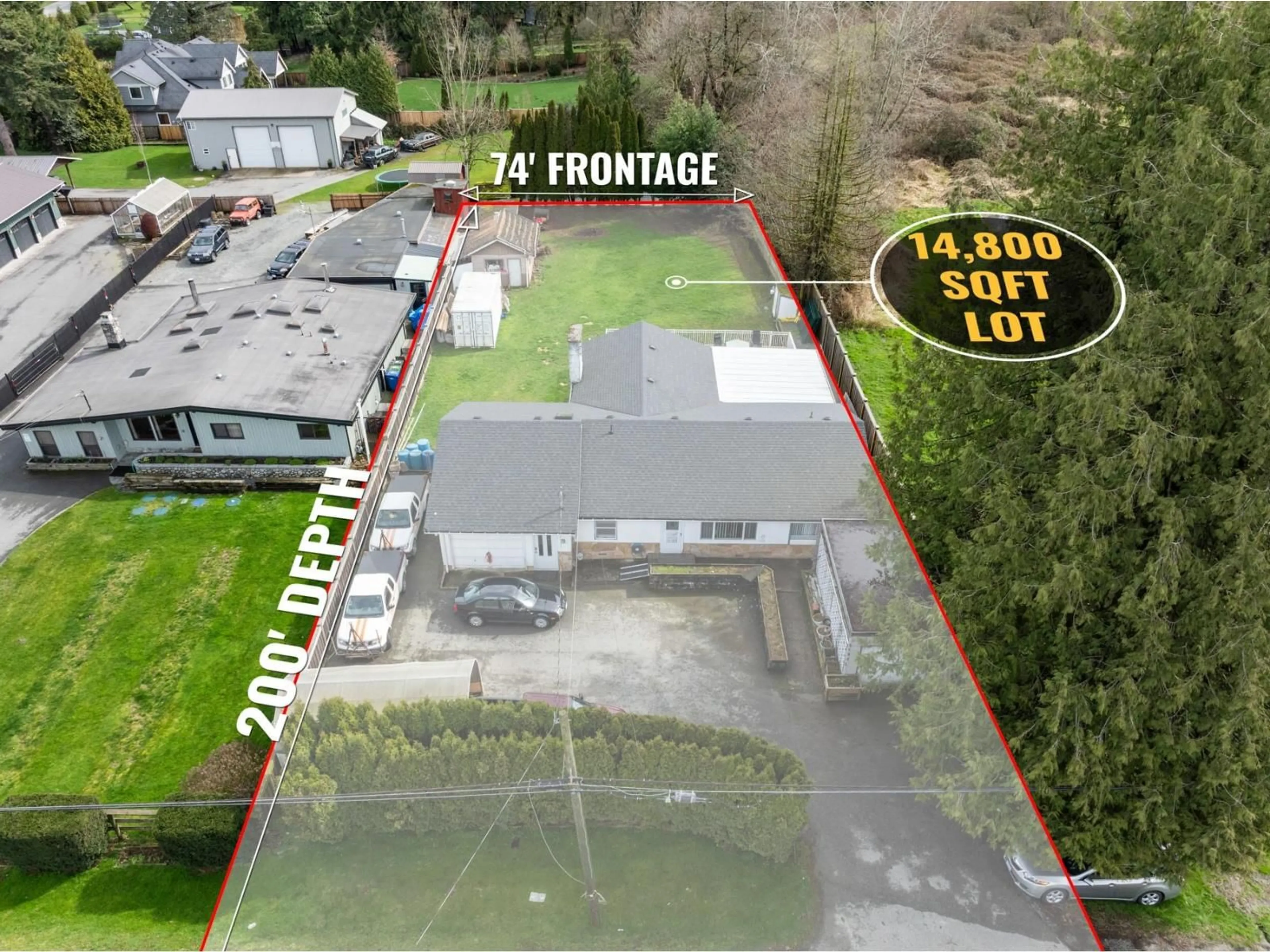 A pic from outside/outdoor area/front of a property/back of a property/a pic from drone, street for 3132 BRADNER ROAD, Abbotsford British Columbia V4X1K2