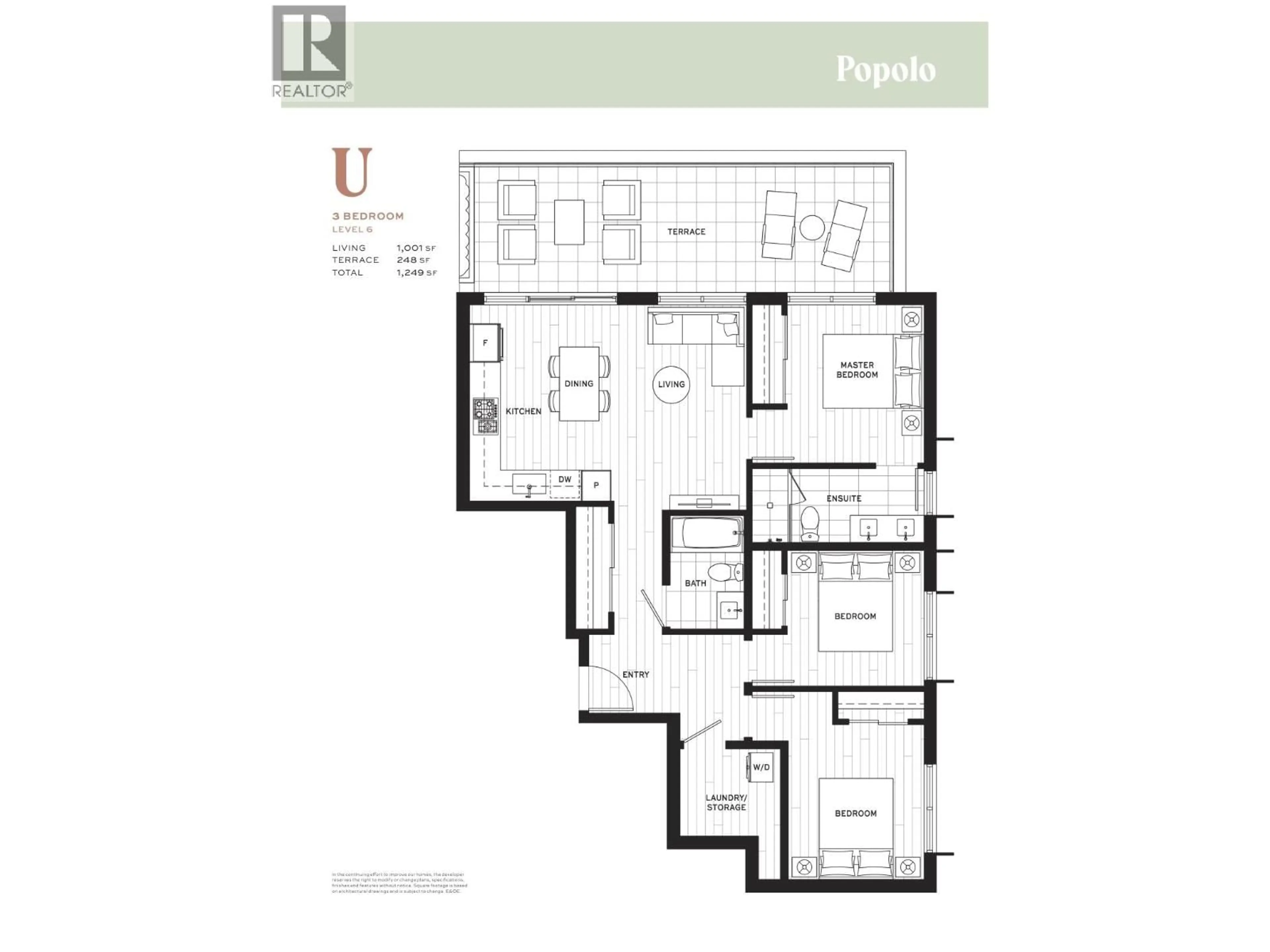 Floor plan for 601 - 2235 BROADWAY, Vancouver British Columbia V5N0J5