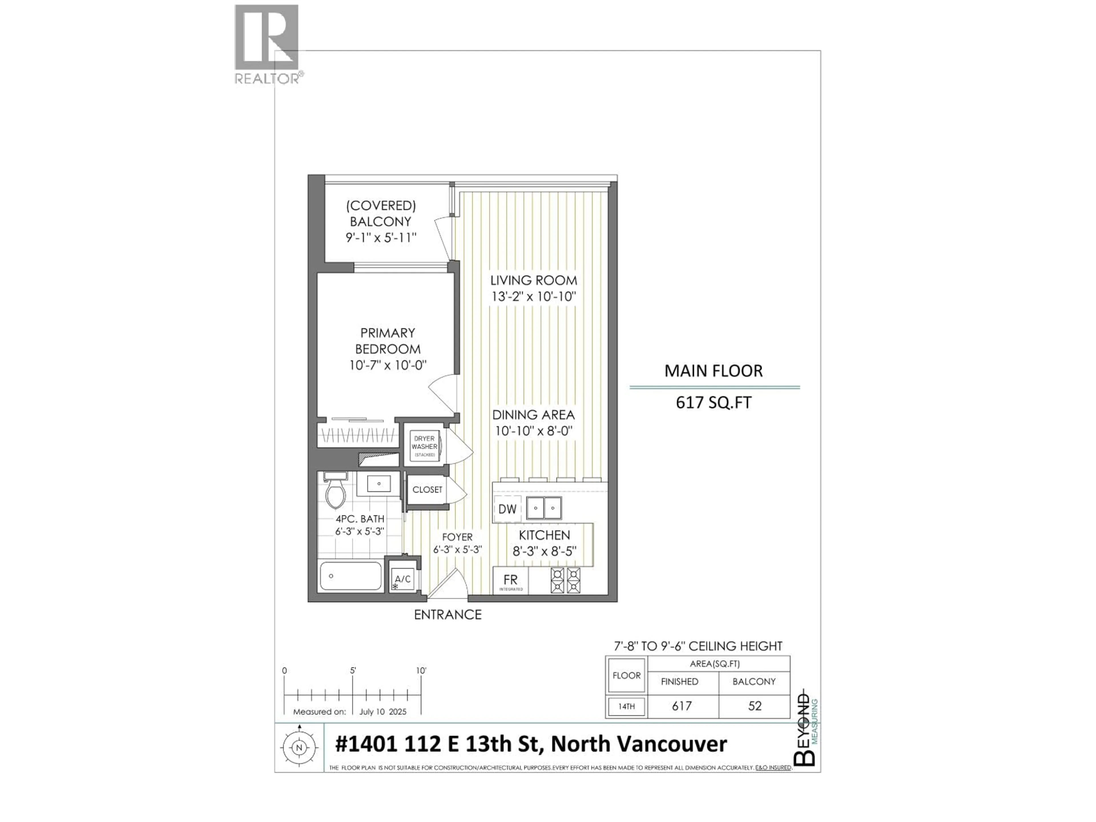 Floor plan for 1401 - 112 13TH STREET, North Vancouver British Columbia V7L0E4