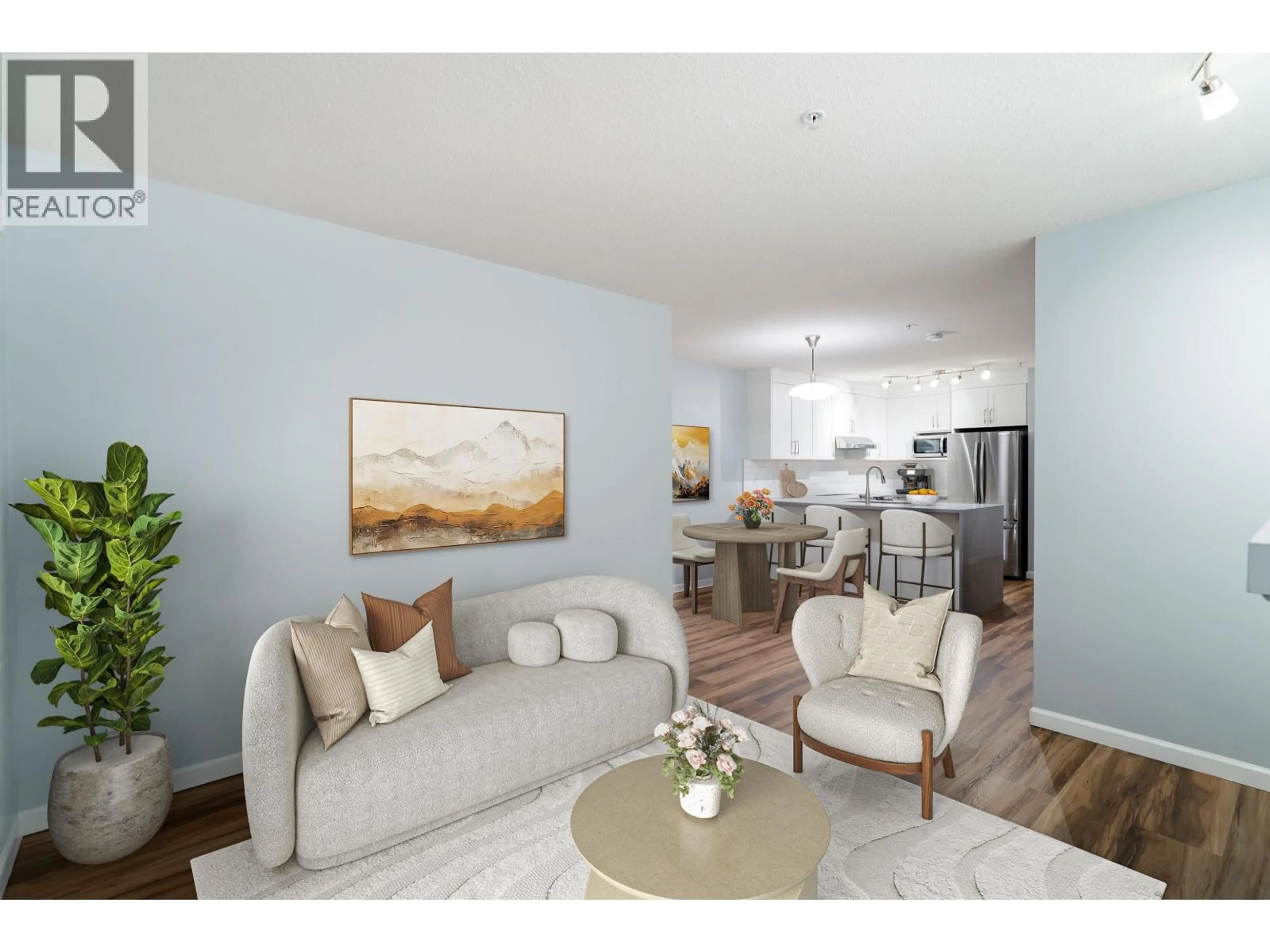 Living room with furniture, wood/laminate floor for 113 - 3388 MORREY COURT, Burnaby British Columbia V3J7Y5