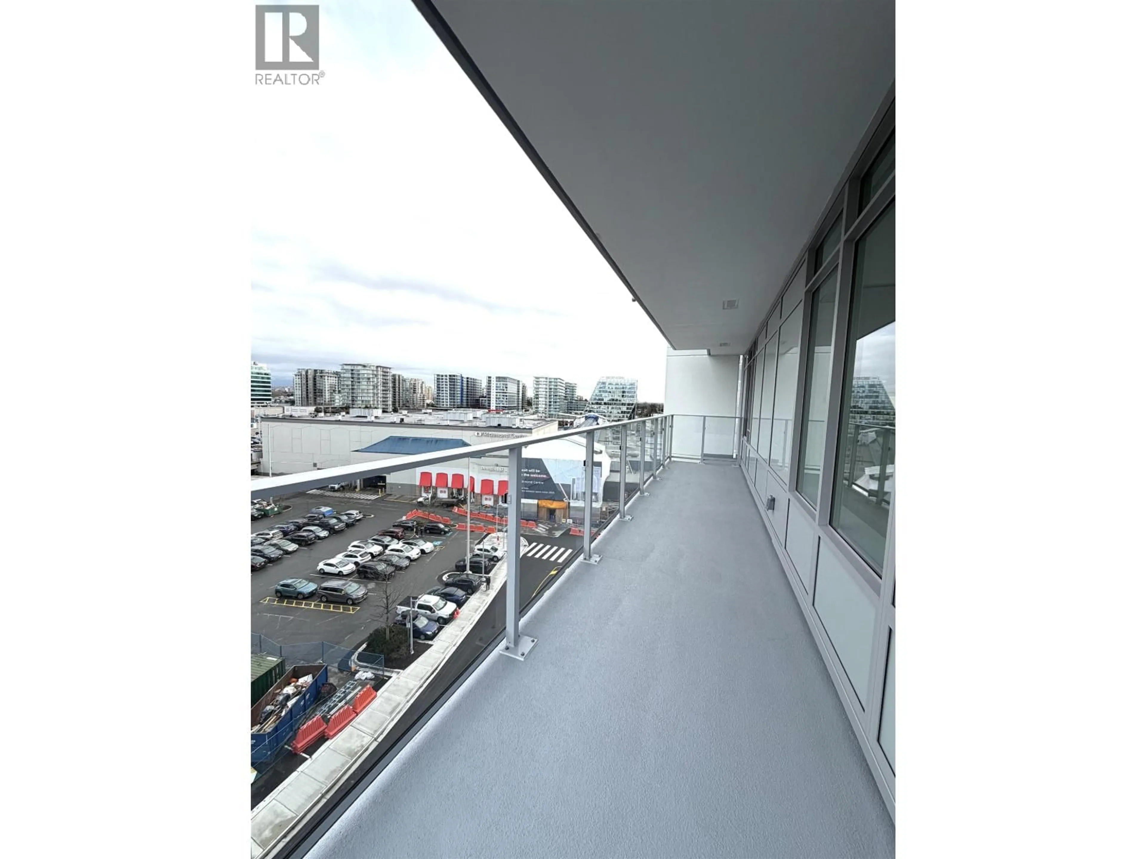 Balcony in the apartment, city buildings view from balcony for 701 - 6200 MINORU BOULEVARD, Richmond British Columbia V6Y0M9