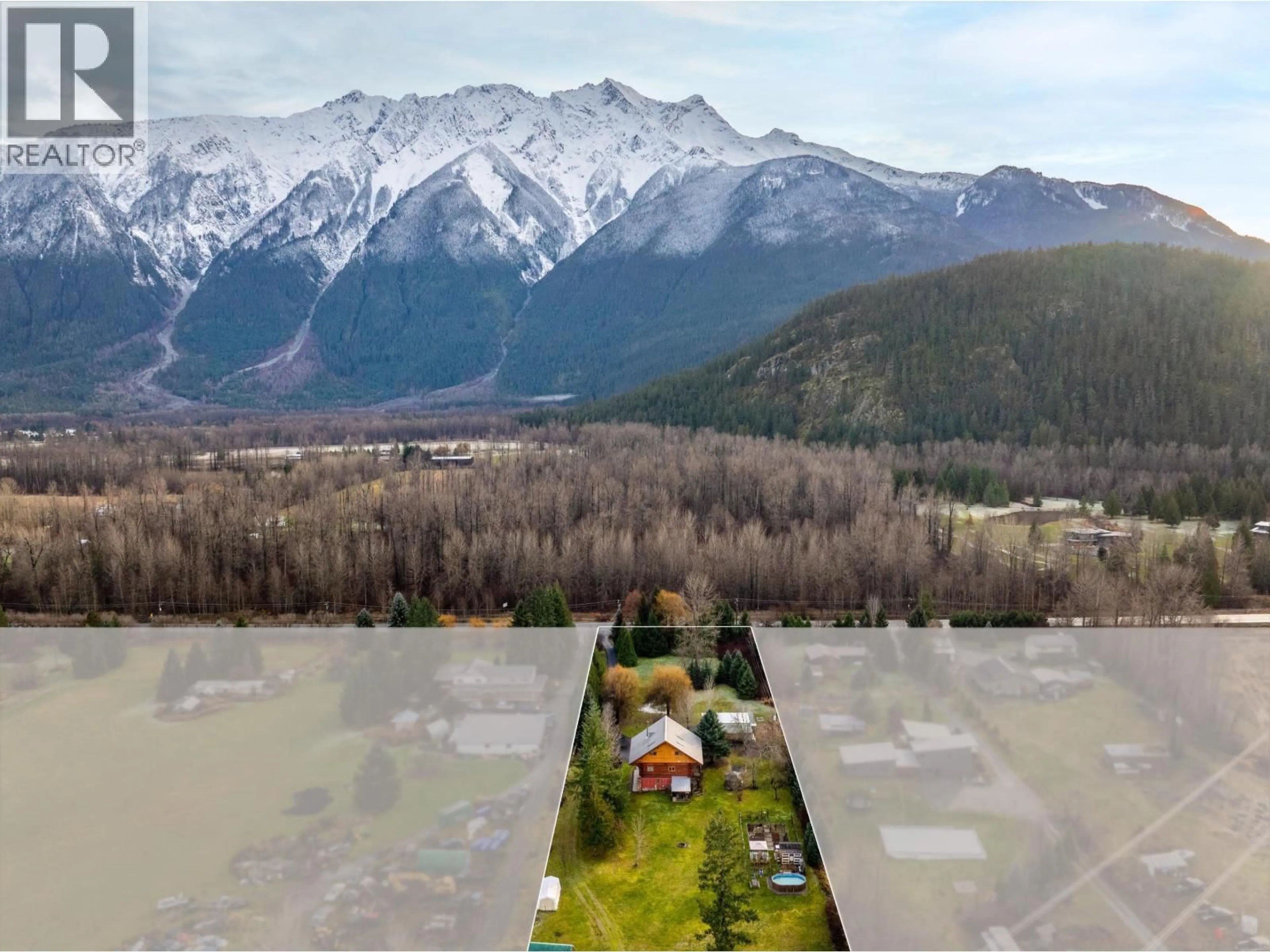 A pic from outside/outdoor area/front of a property/back of a property/a pic from drone, mountain view for 1539 PORTAGE ROAD, Pemberton British Columbia V0N2L0