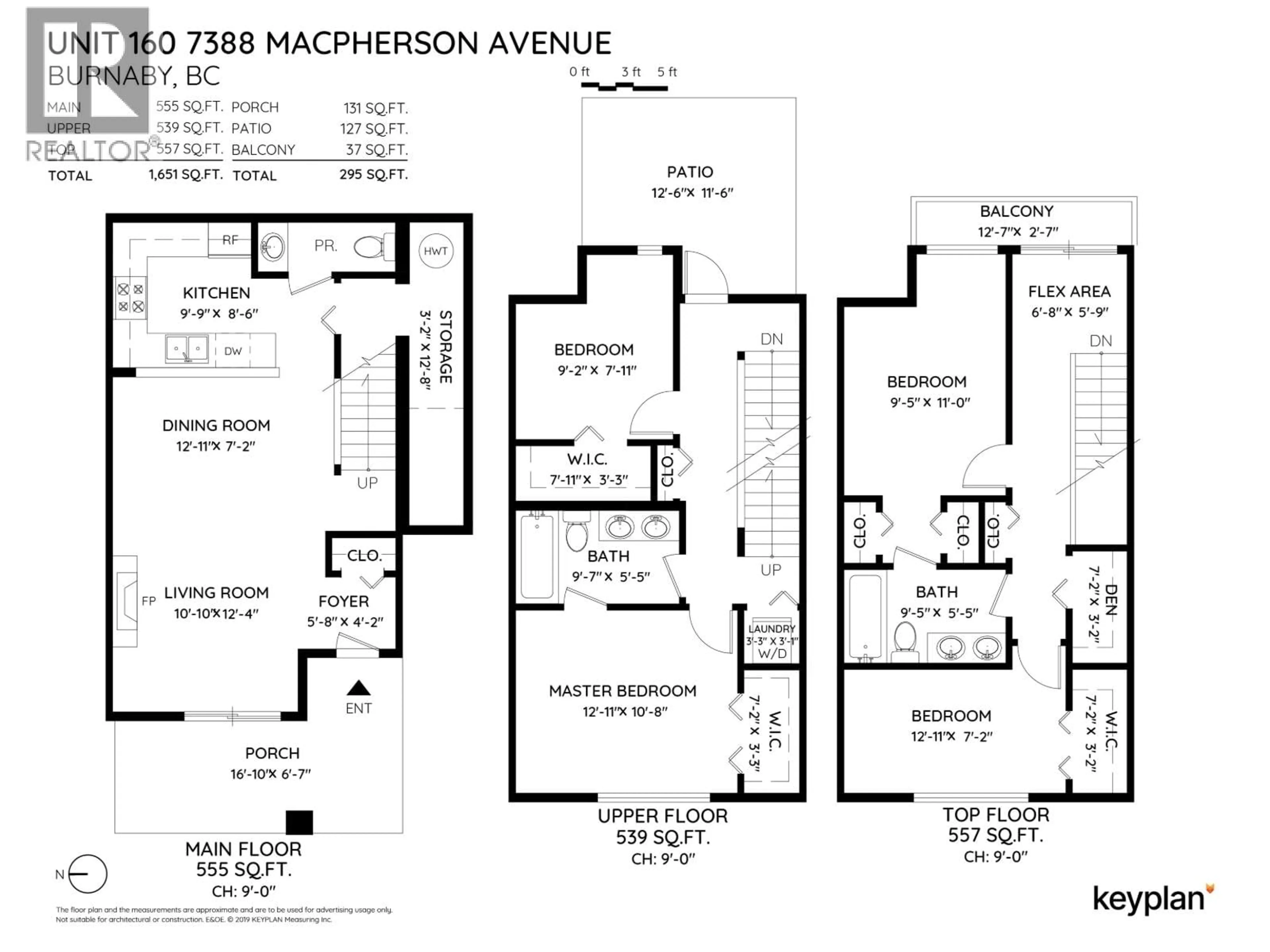 Floor plan for 160 - 7388 MACPHERSON AVENUE, Burnaby British Columbia V5J0A1