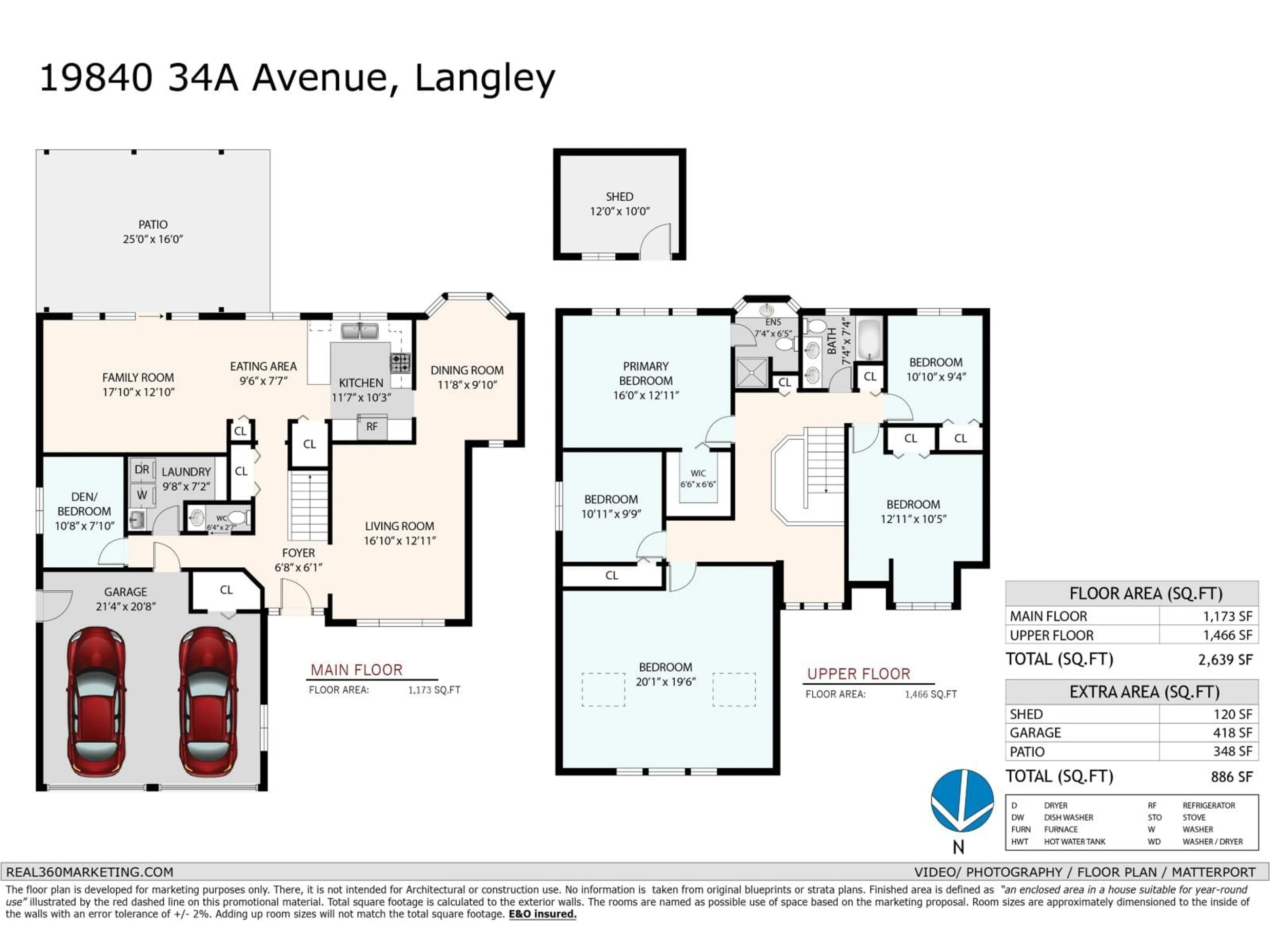 Floor plan for 19840 34A AVENUE, Langley British Columbia V3A7W7