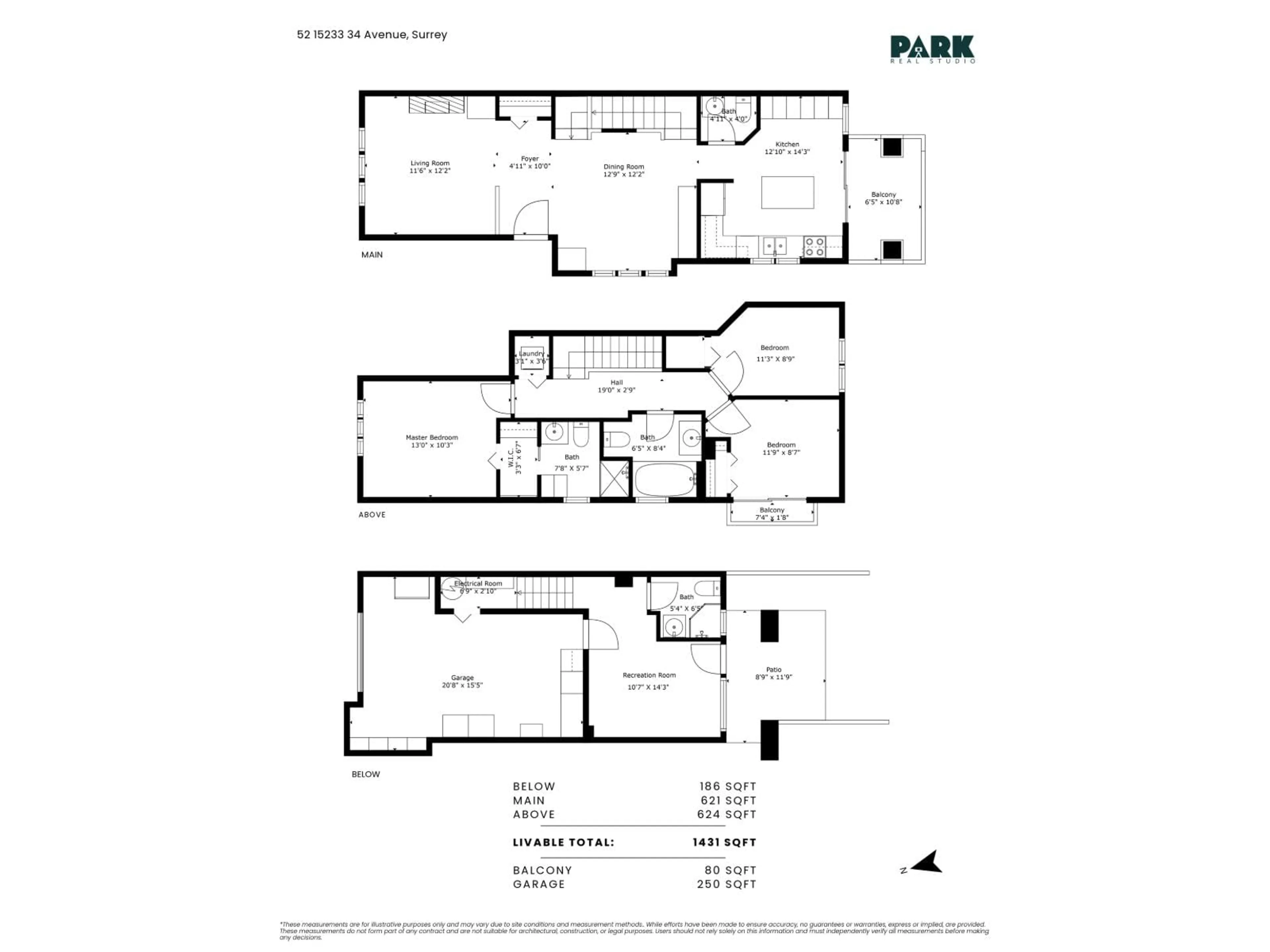 Floor plan for 52 - 15233 34 AVENUE, Surrey British Columbia V3Z2T7
