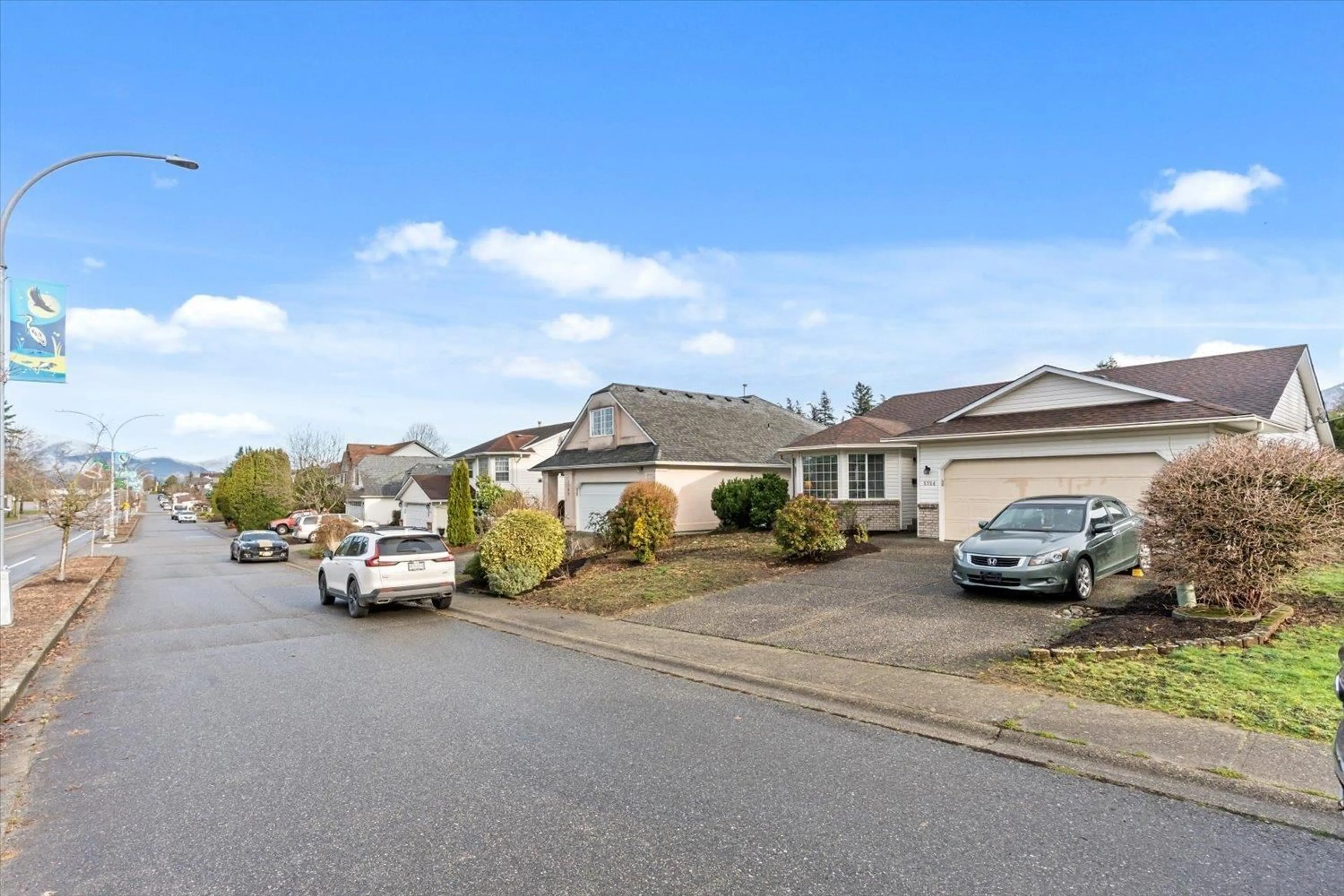 A pic from outside/outdoor area/front of a property/back of a property/a pic from drone, street for 5754 TYSON ROAD, Chilliwack British Columbia V2R3R6