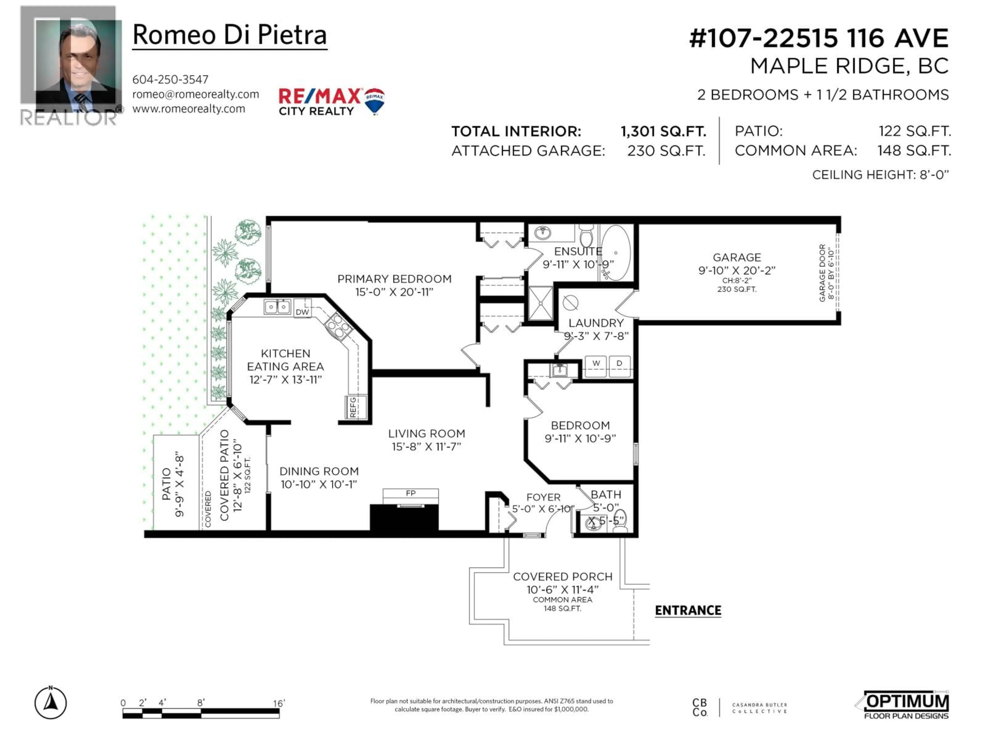 Floor plan for 107 - 22515 116 AVENUE, Maple Ridge British Columbia V2X9T9