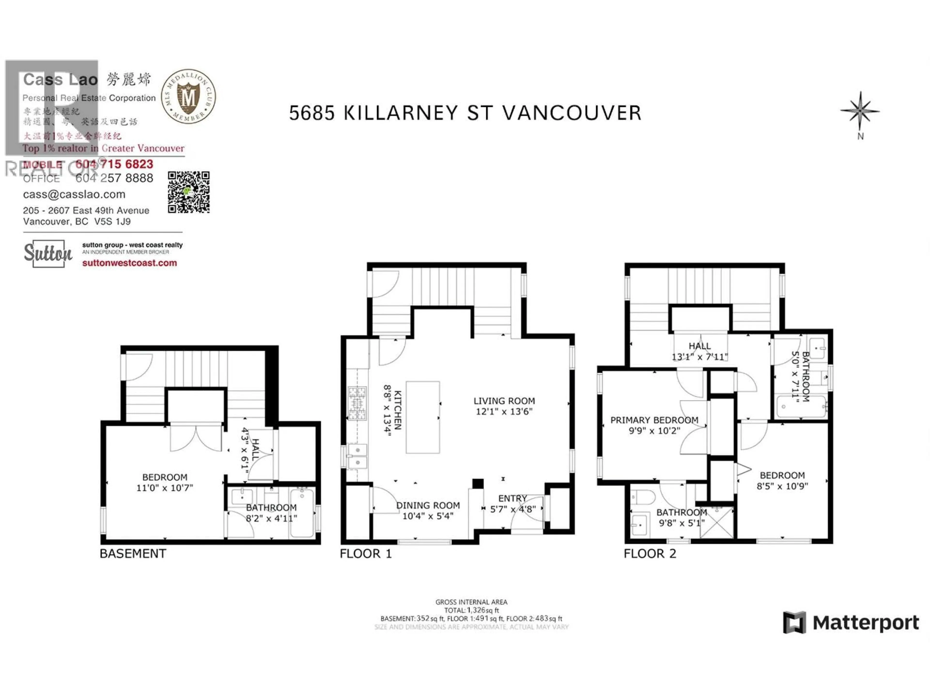 Floor plan for 5685 KILLARNEY STREET, Vancouver British Columbia V5R3W4