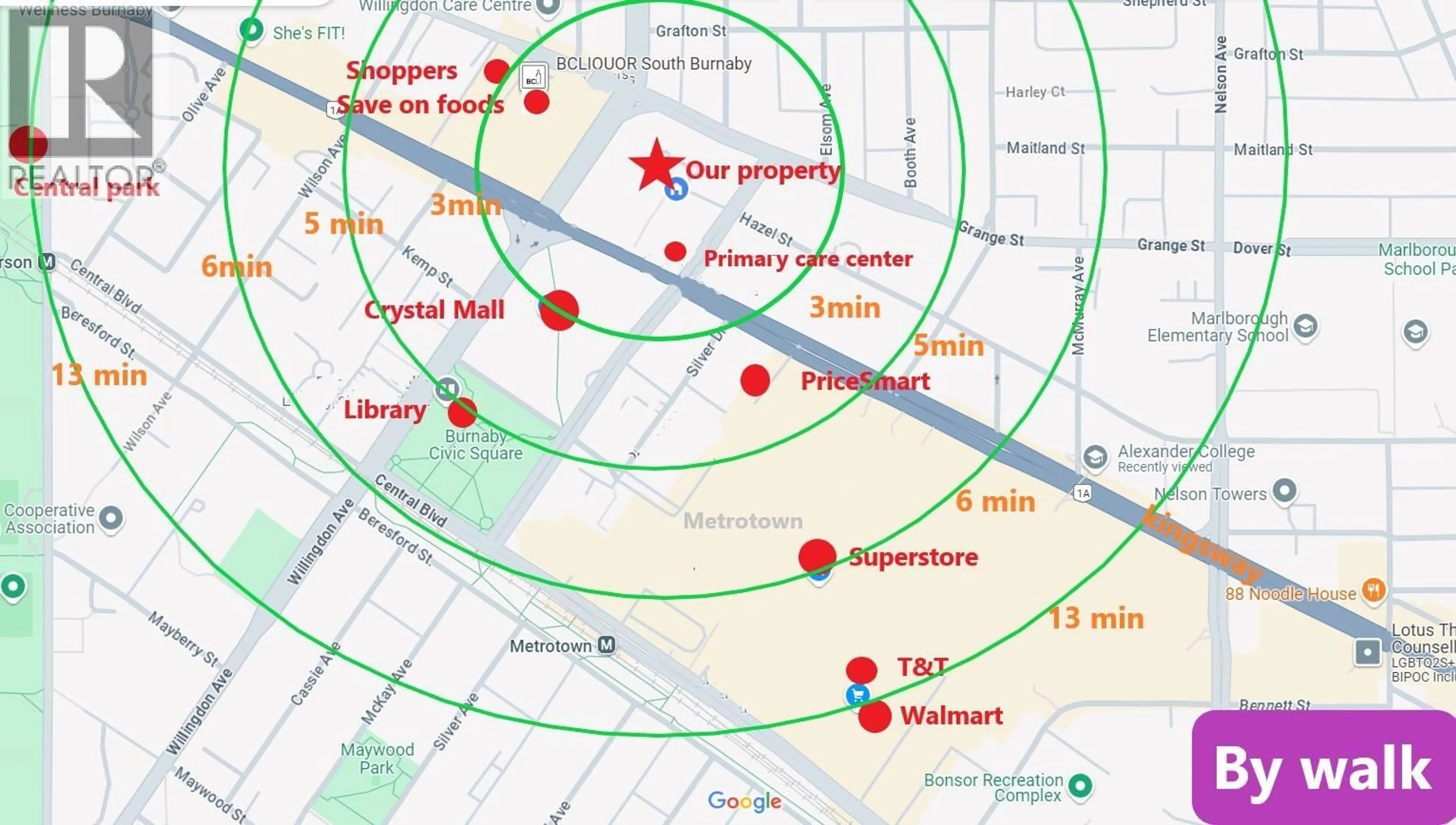 Picture of a map for 206 - 4505 HAZEL STREET, Burnaby British Columbia V5H4T1