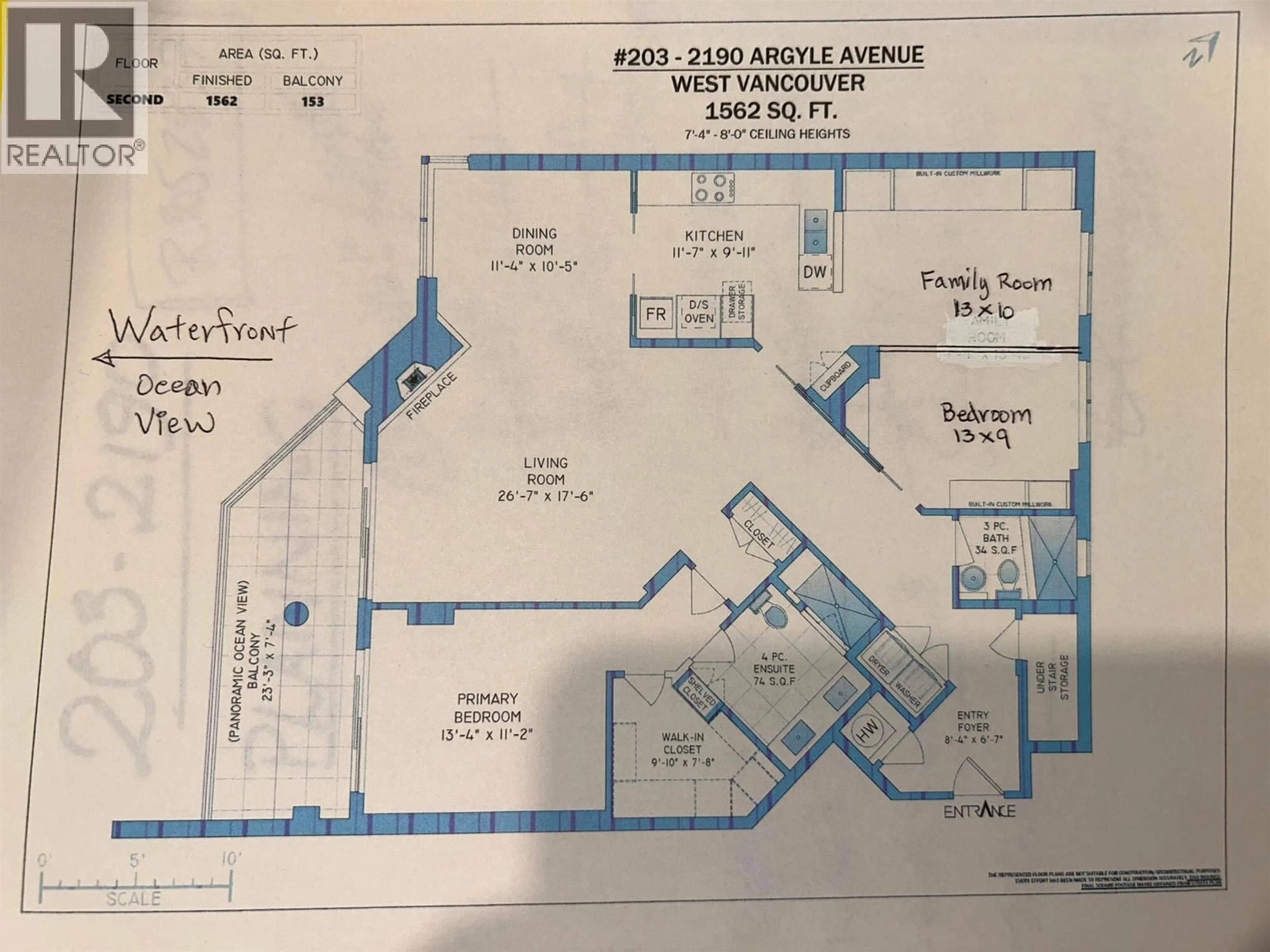 Floor plan for 203 - 2190 ARGYLE AVENUE, West Vancouver British Columbia V7V1A4