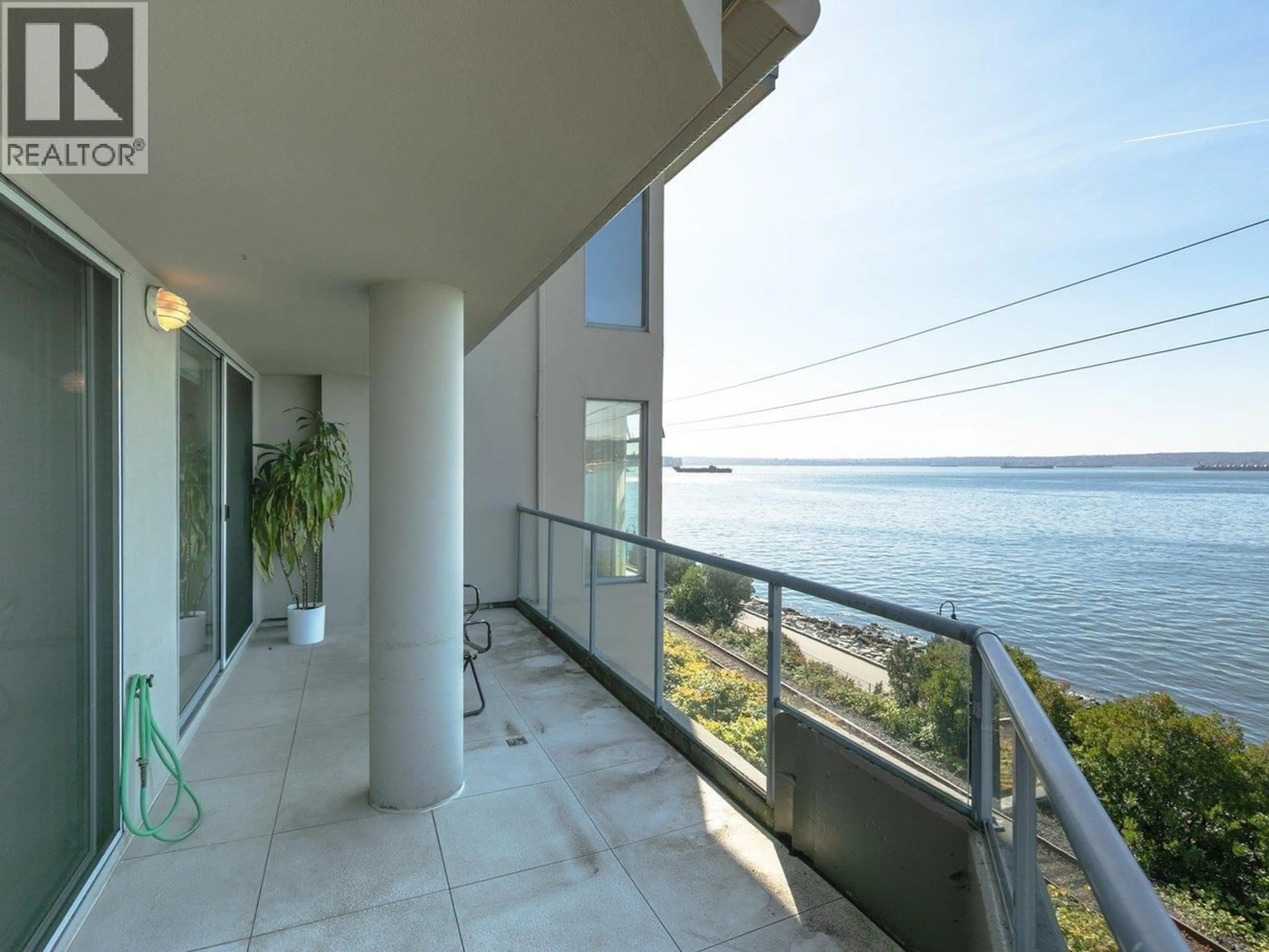 Balcony in the apartment, water/lake/river/ocean view for 203 - 2190 ARGYLE AVENUE, West Vancouver British Columbia V7V1A4