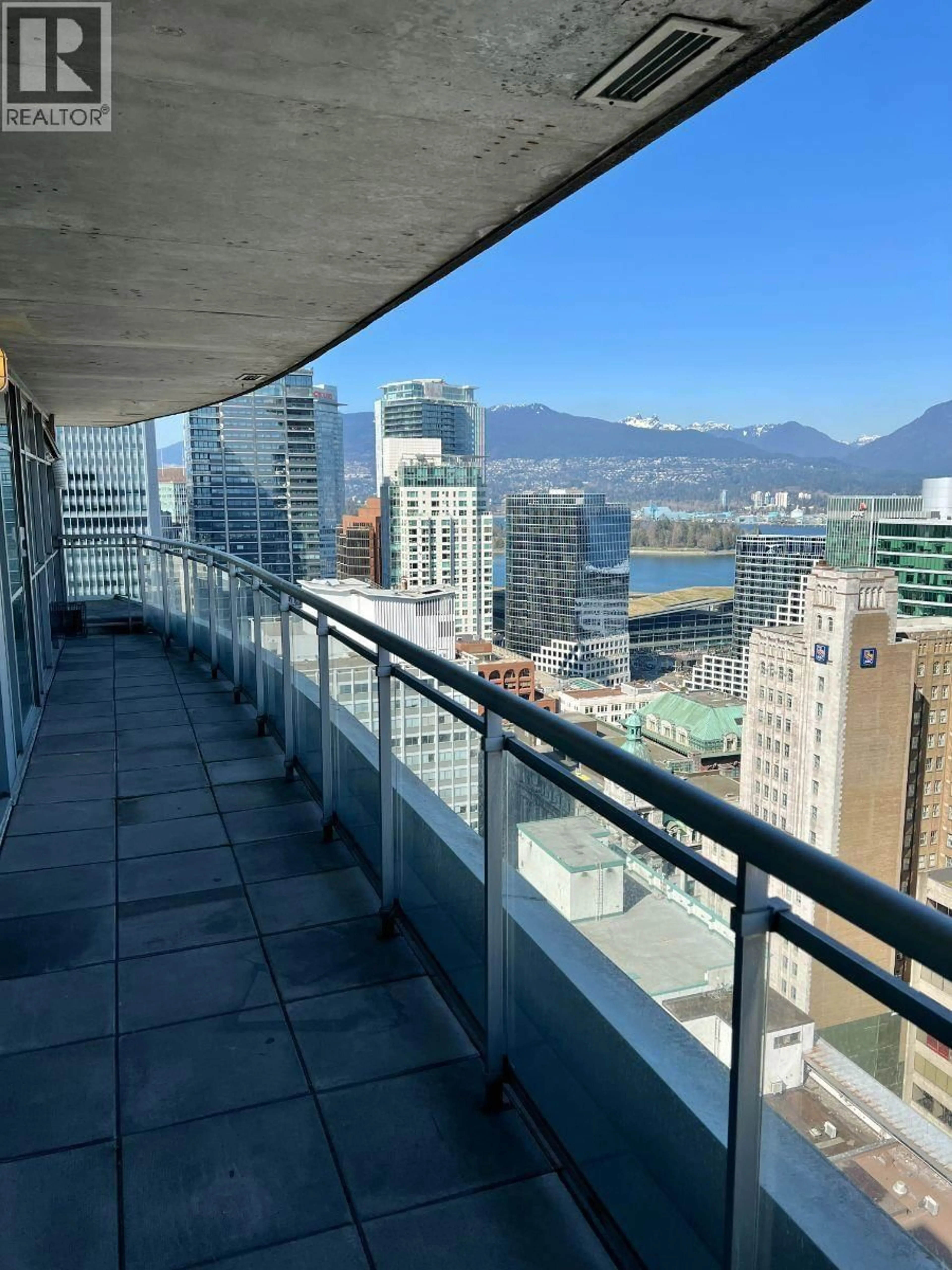 Balcony in the apartment, city buildings view from balcony for 3003 - 438 SEYMOUR STREET, Vancouver British Columbia V6B6H4