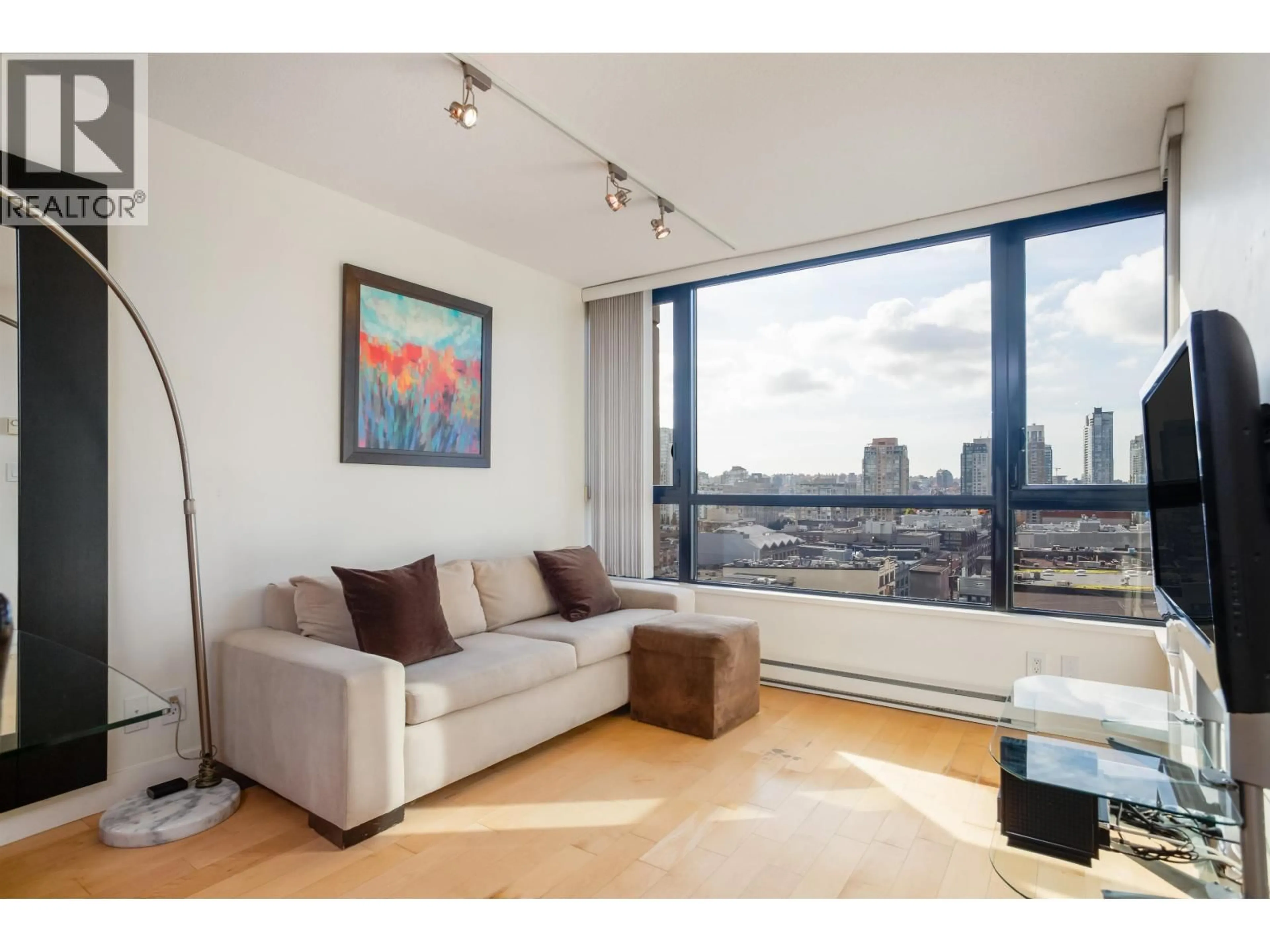 Living room with furniture, wood/laminate floor for 1110 - 928 HOMER STREET, Vancouver British Columbia V6B1T7