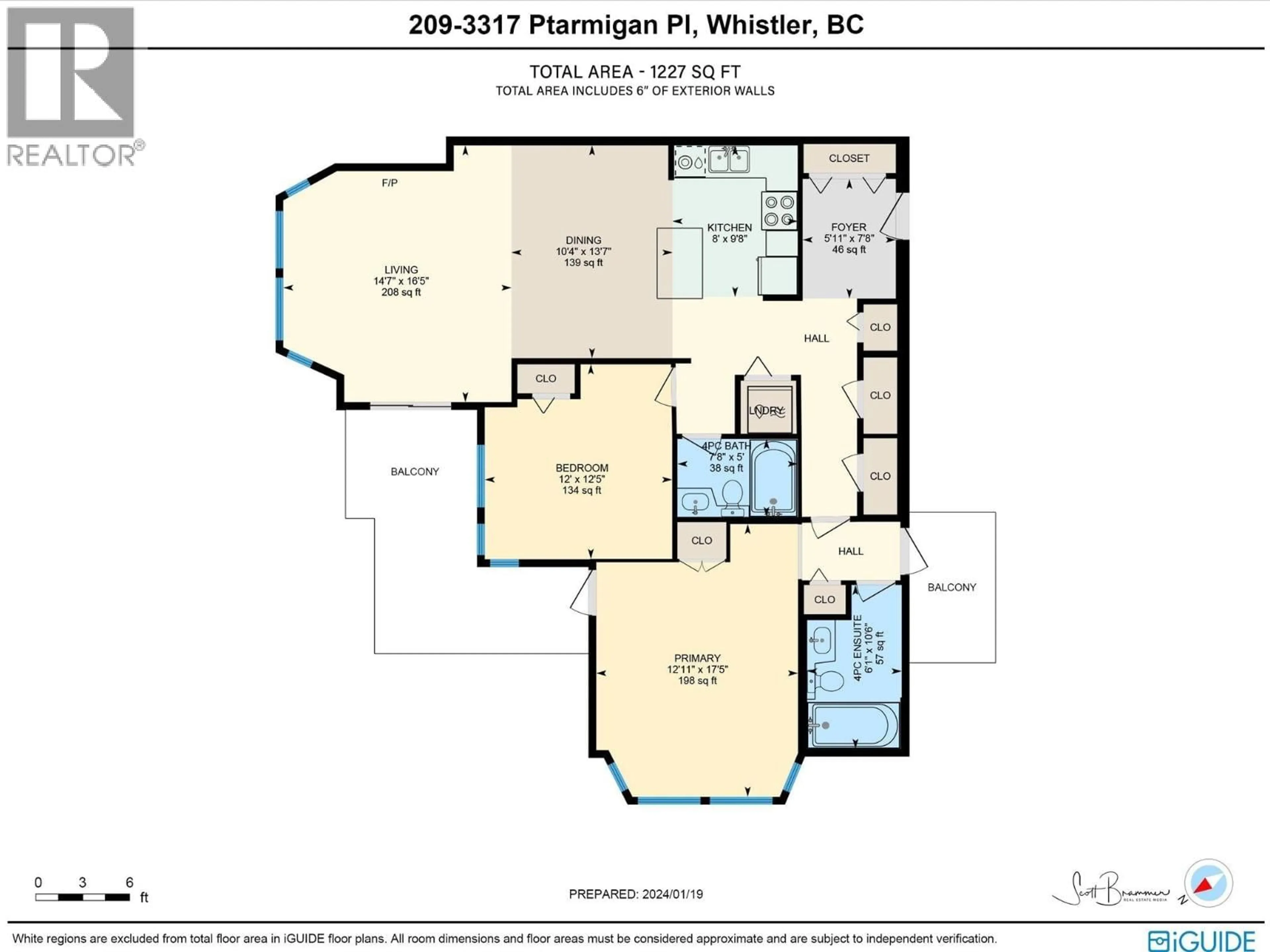 Floor plan for 406 - 3317 PTARMIGAN PLACE, Whistler British Columbia V8E0V7