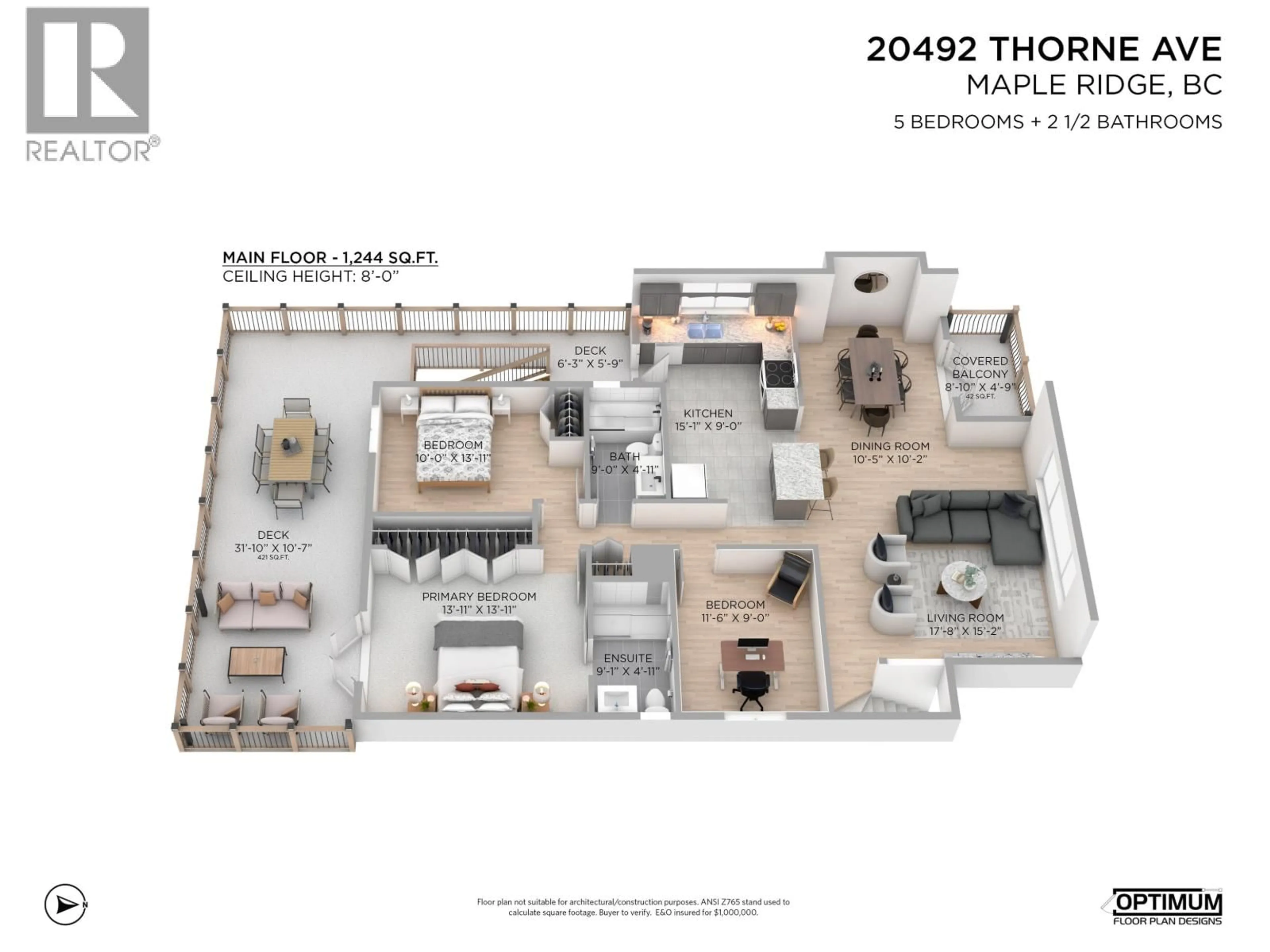 Floor plan for 20492 THORNE AVENUE, Maple Ridge British Columbia V2X8T8
