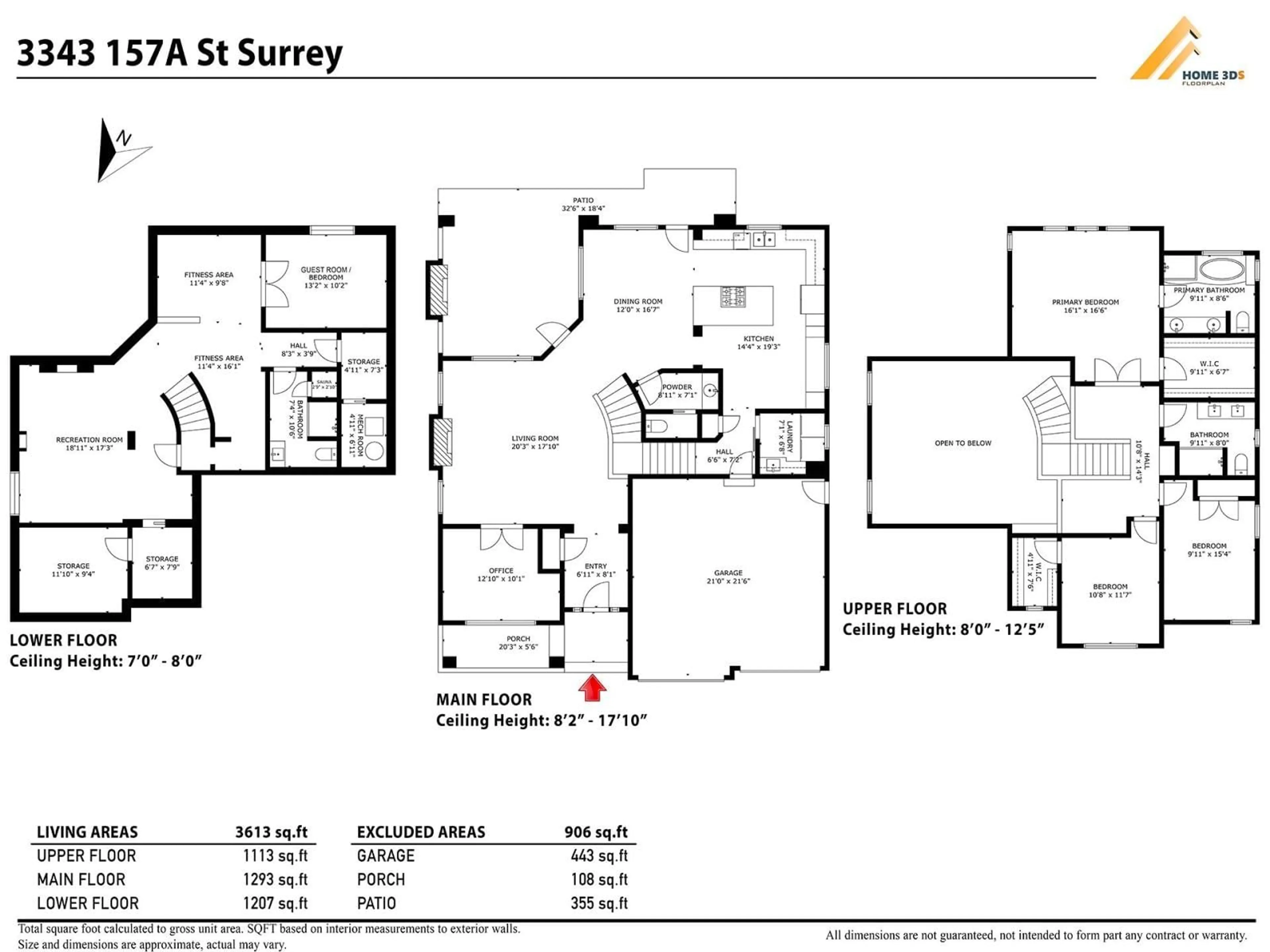 Floor plan for 3343 157A STREET, Surrey British Columbia V3Z3Y4