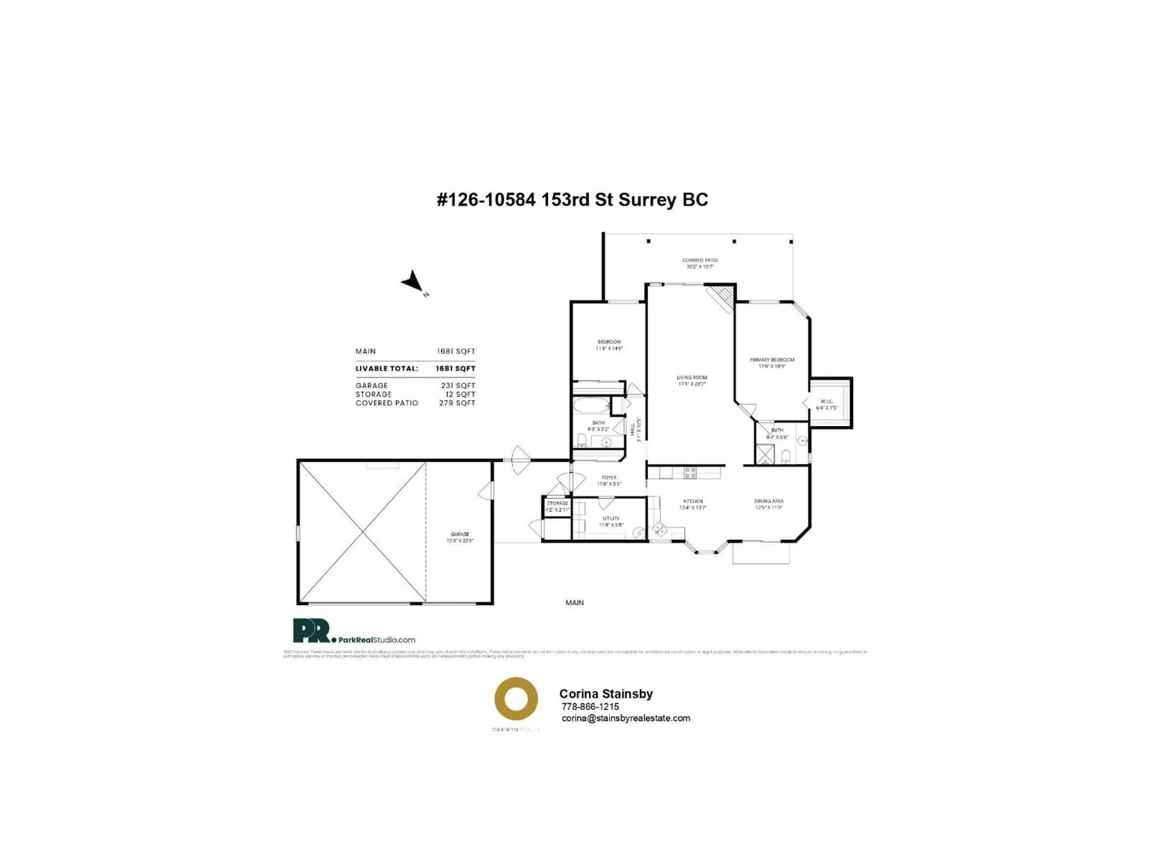Floor plan for 126 - 10584 153 STREET, Surrey British Columbia V3R9V1