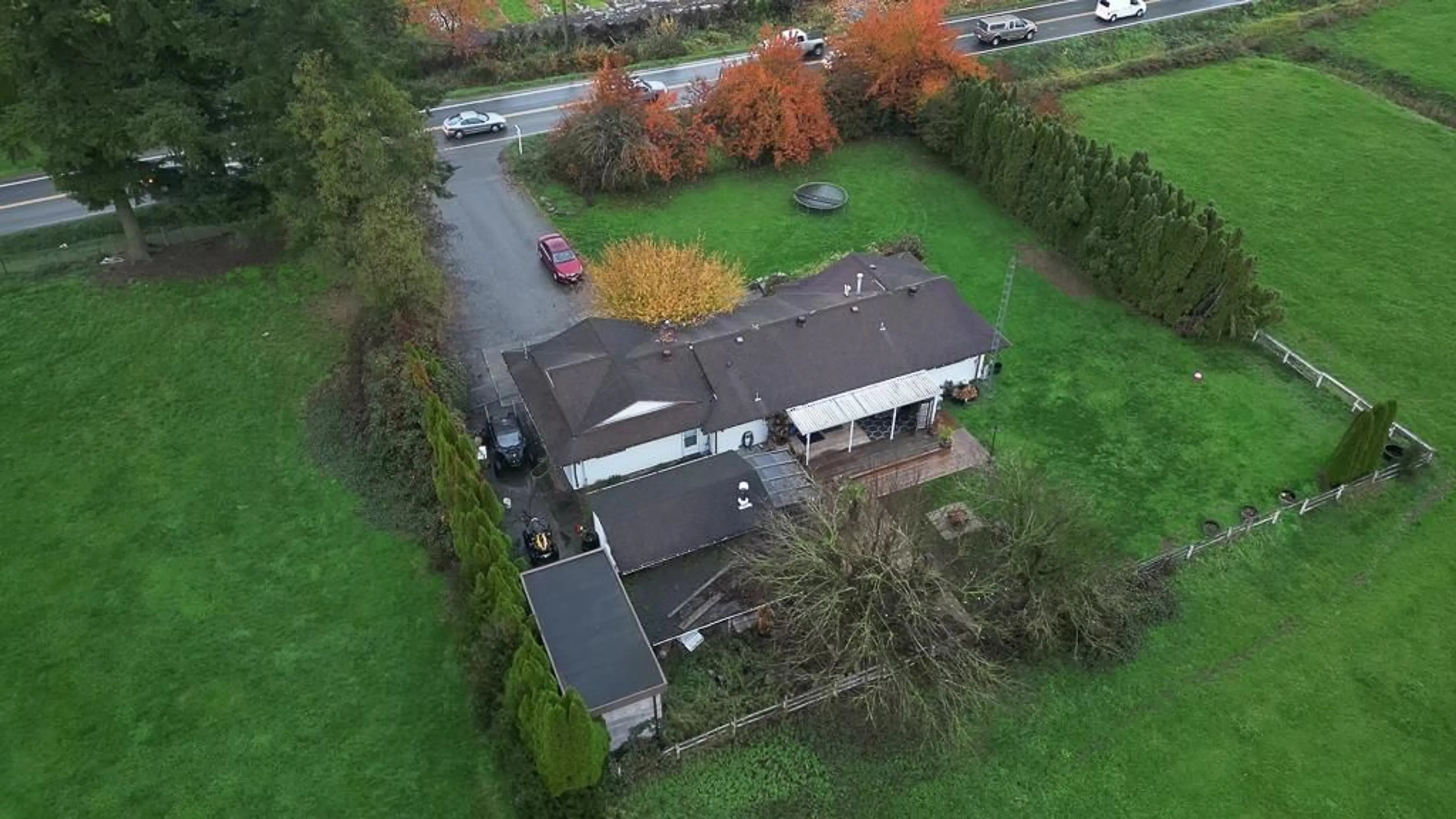 A pic from outside/outdoor area/front of a property/back of a property/a pic from drone, building for 28712 58 AVENUE, Abbotsford British Columbia V4X2P6