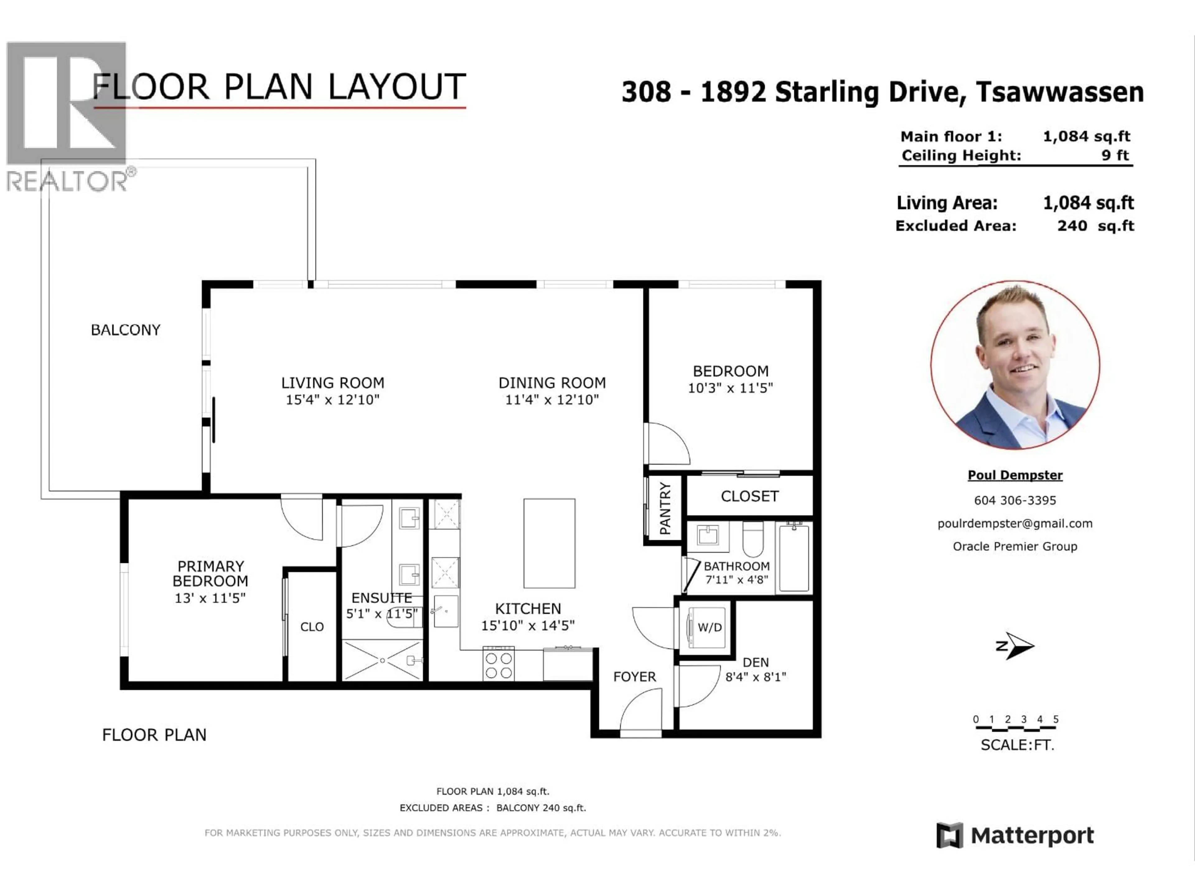 Floor plan for 308 - 1892 STARLING DRIVE, Tsawwassen British Columbia V4M0C7
