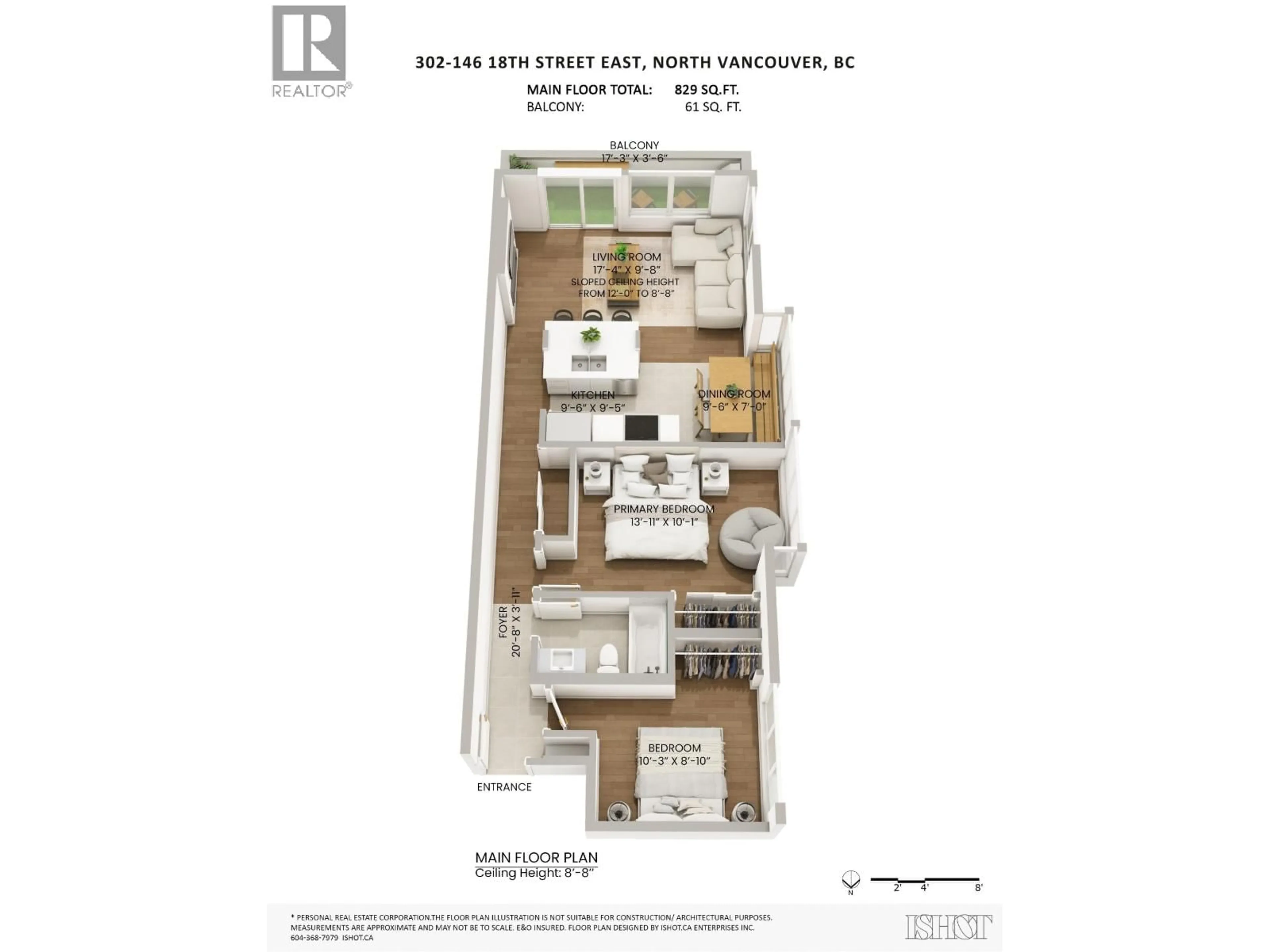 Floor plan for 302 - 146 18TH STREET, North Vancouver British Columbia V7L2X5