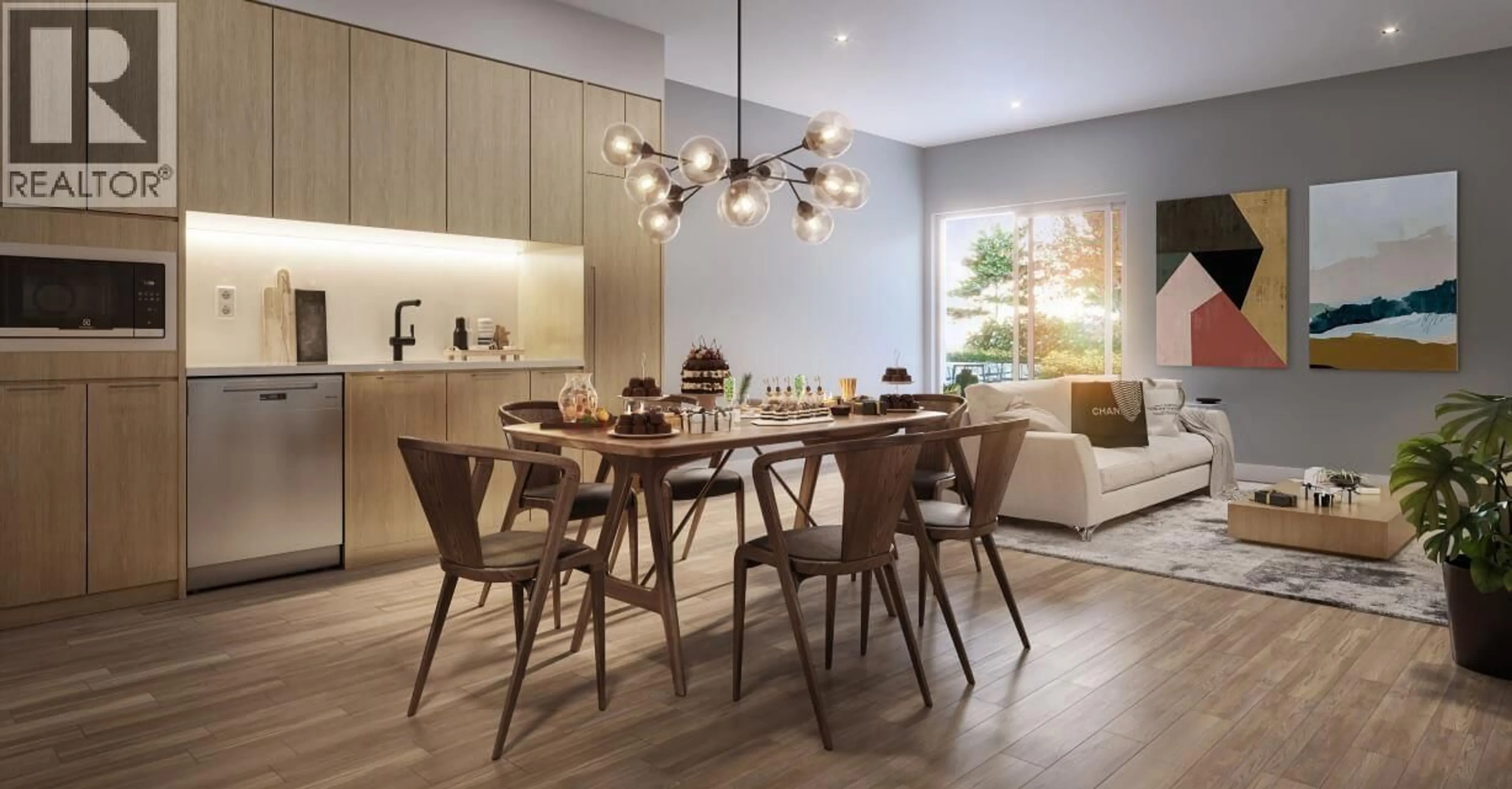 Dining room, wood/laminate floor for 423 - 82 FIRST STREET, New Westminster British Columbia V3L2G1