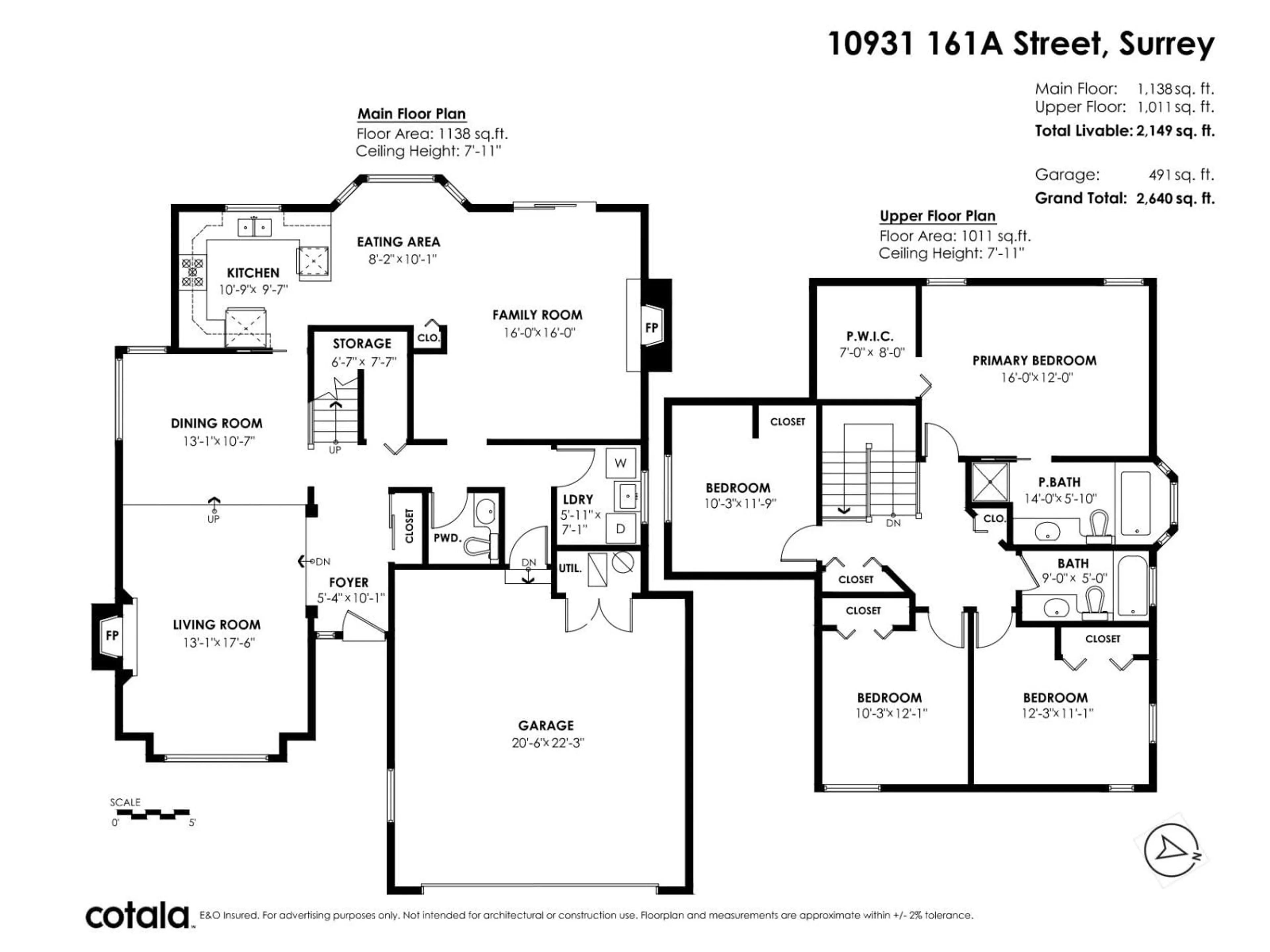Floor plan for 10931 161A STREET, Surrey British Columbia V4N3J7