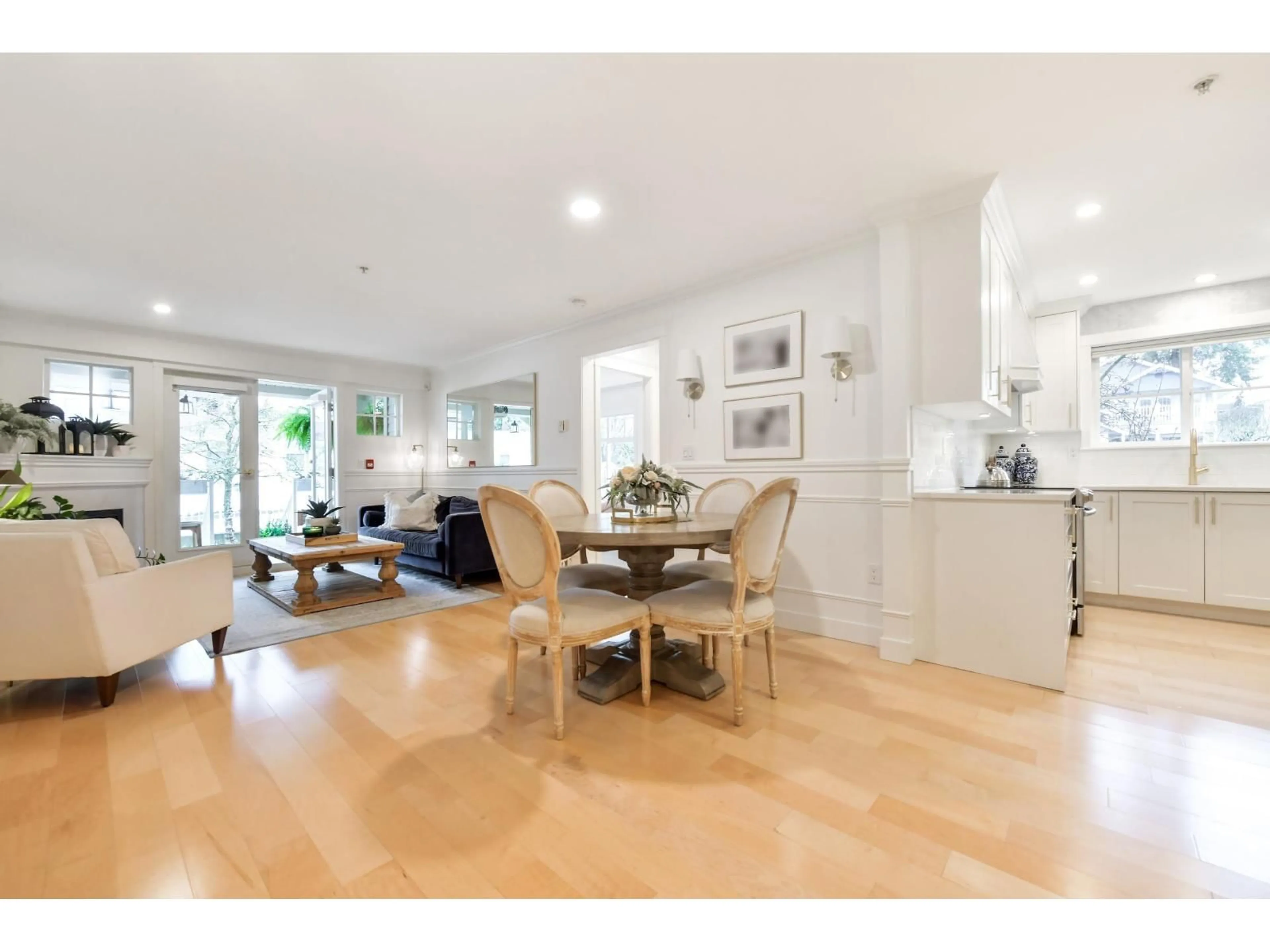 Open concept kitchen, wood/laminate floor for 203 - 15621 MARINE DRIVE, White Rock British Columbia V4B1E1