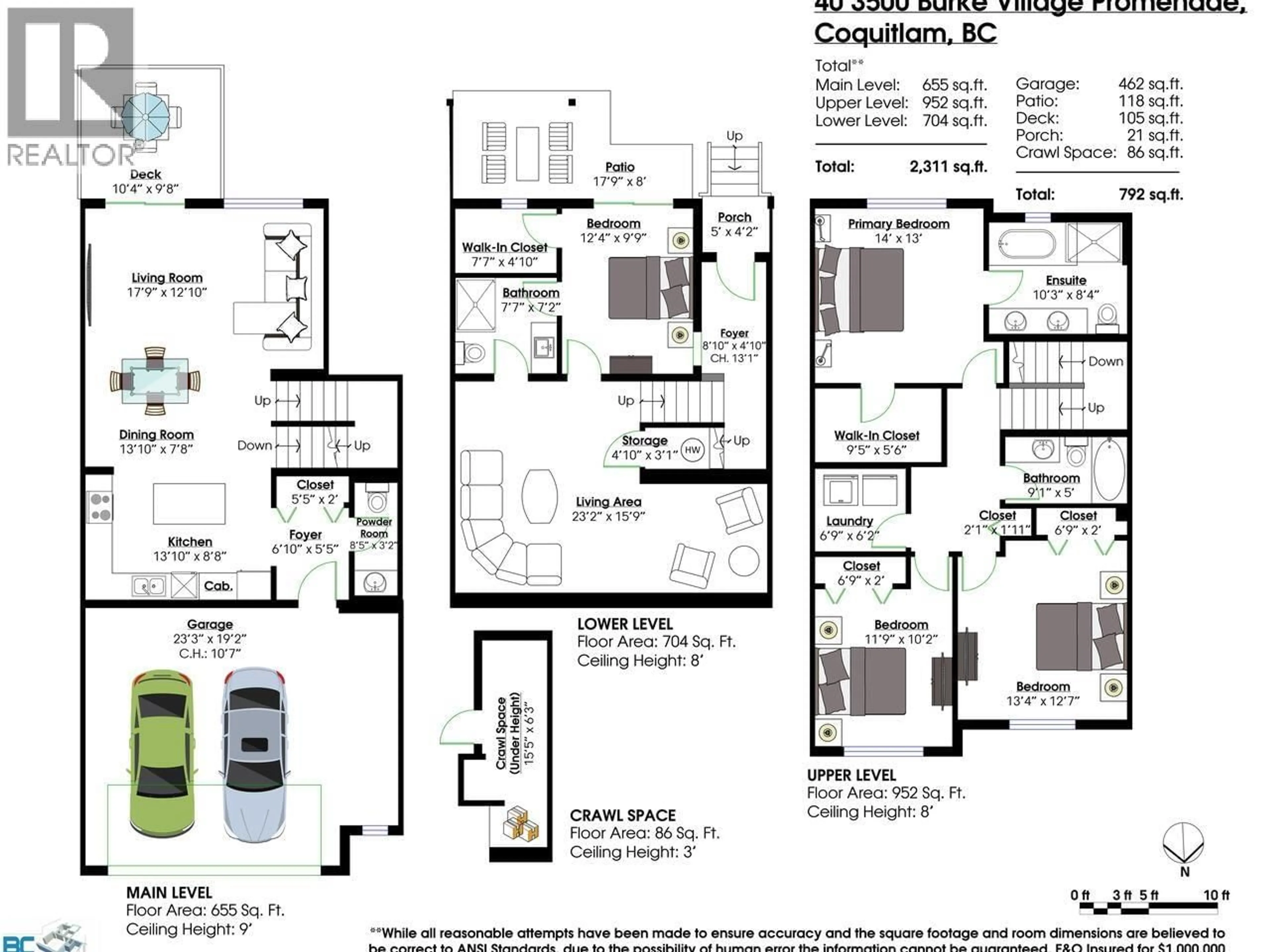 Floor plan for 40 - 3500 BURKE VILLAGE PROMENADE, Coquitlam British Columbia V3E0N2
