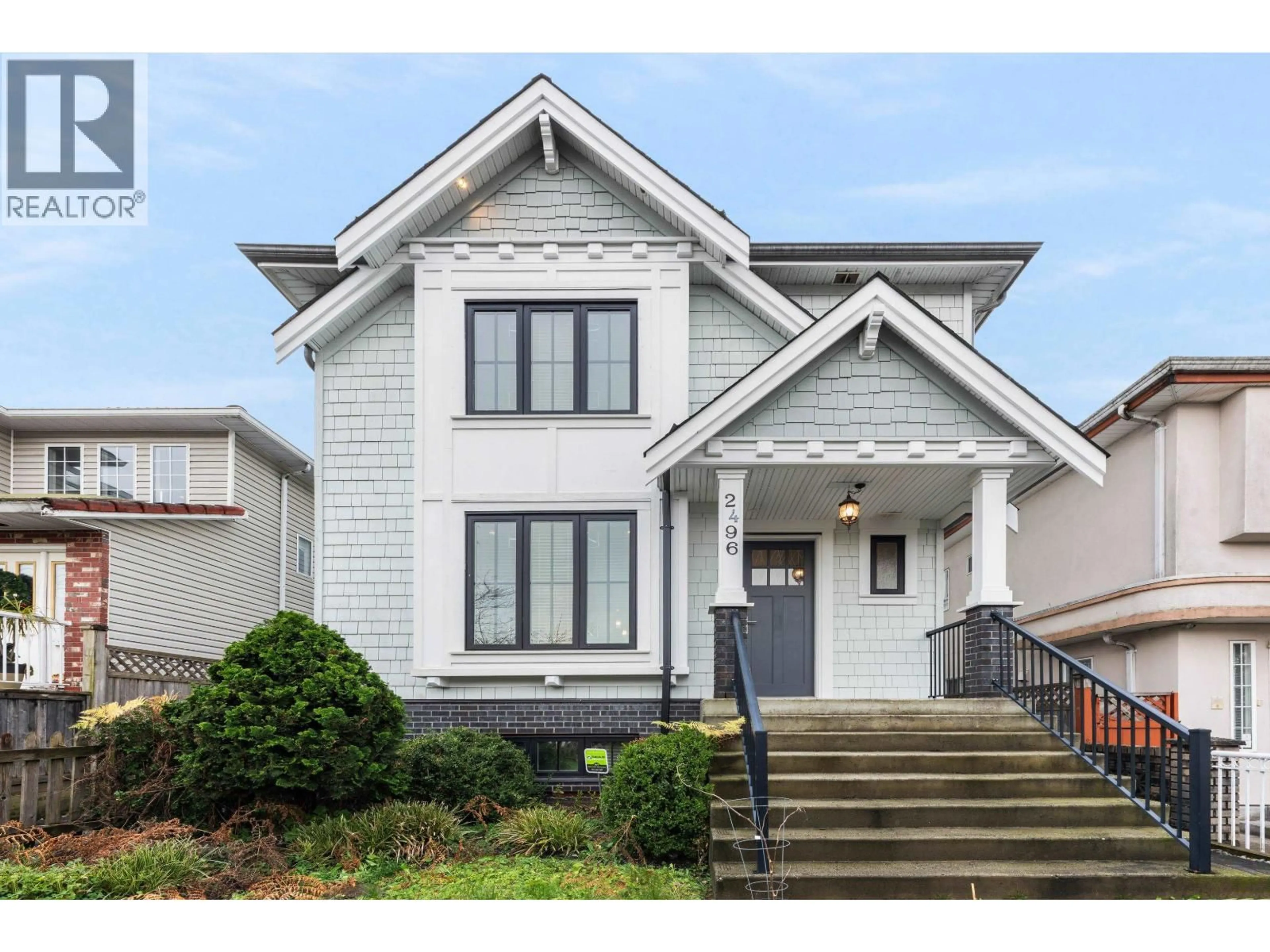 Home with vinyl exterior material, street for 2496 BROCK STREET, Vancouver British Columbia V5R2R4