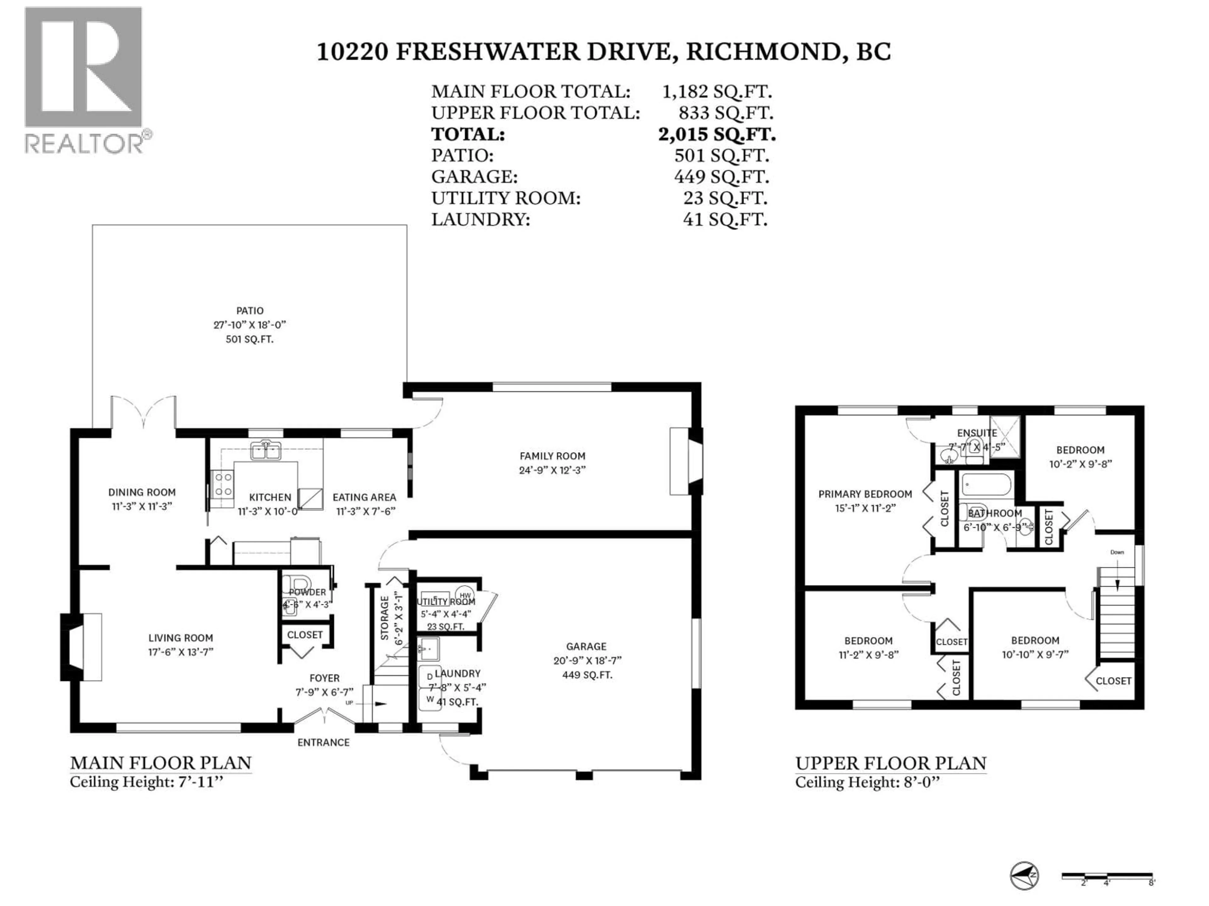 Floor plan for 10220 FRESHWATER DRIVE, Richmond British Columbia V7E4H7