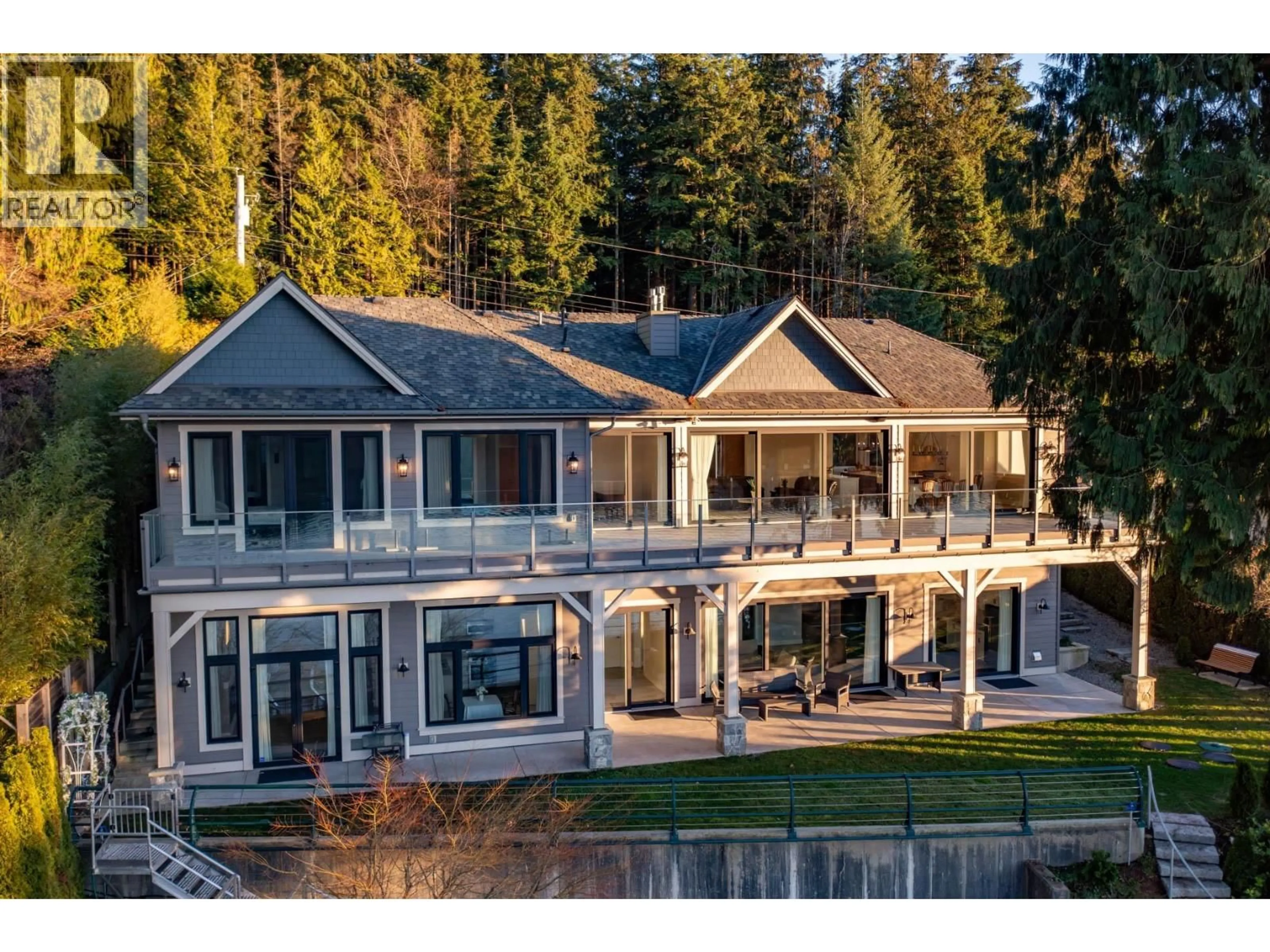 A pic from outside/outdoor area/front of a property/back of a property/a pic from drone, water/lake/river/ocean view for 3431 SENKLER ROAD, Belcarra British Columbia V3H4S3